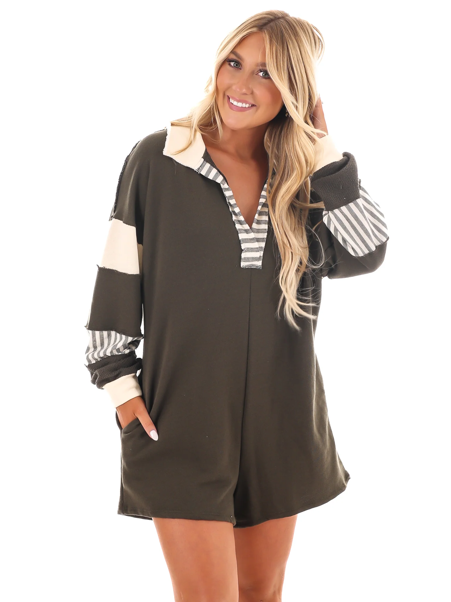 Can't Escape You Collared Romper - Image 12