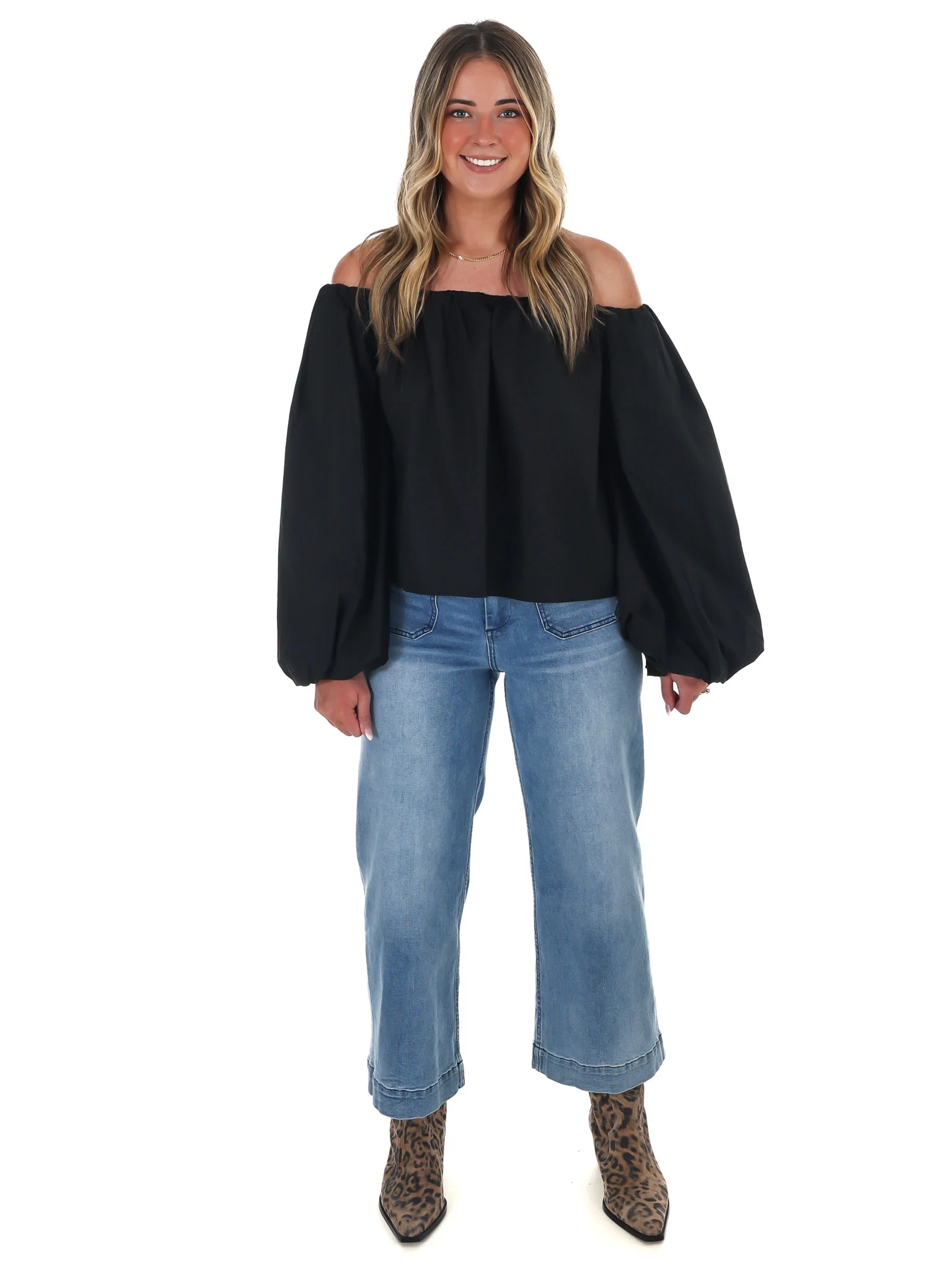 Cascade Off Shoulder Top - Image 2
