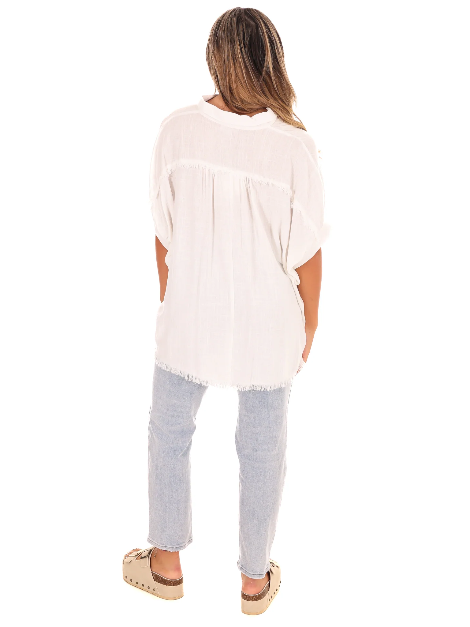 Casual Stroll Linen Top - Image 29