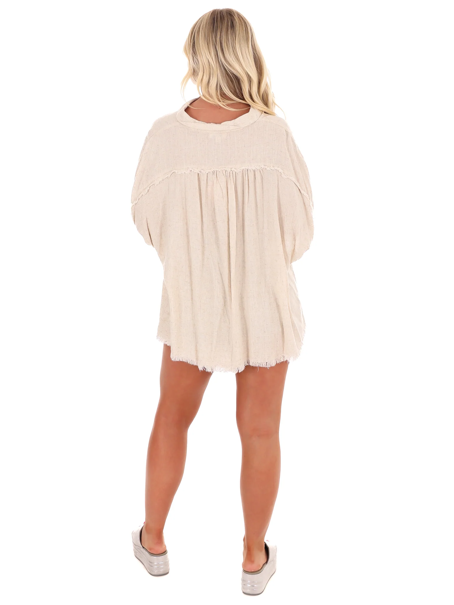 Casual Stroll Linen Top - Image 36