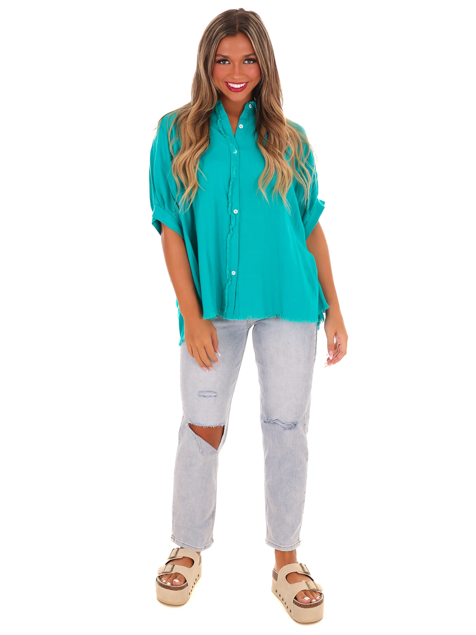 Casual Stroll Linen Top - Image 4