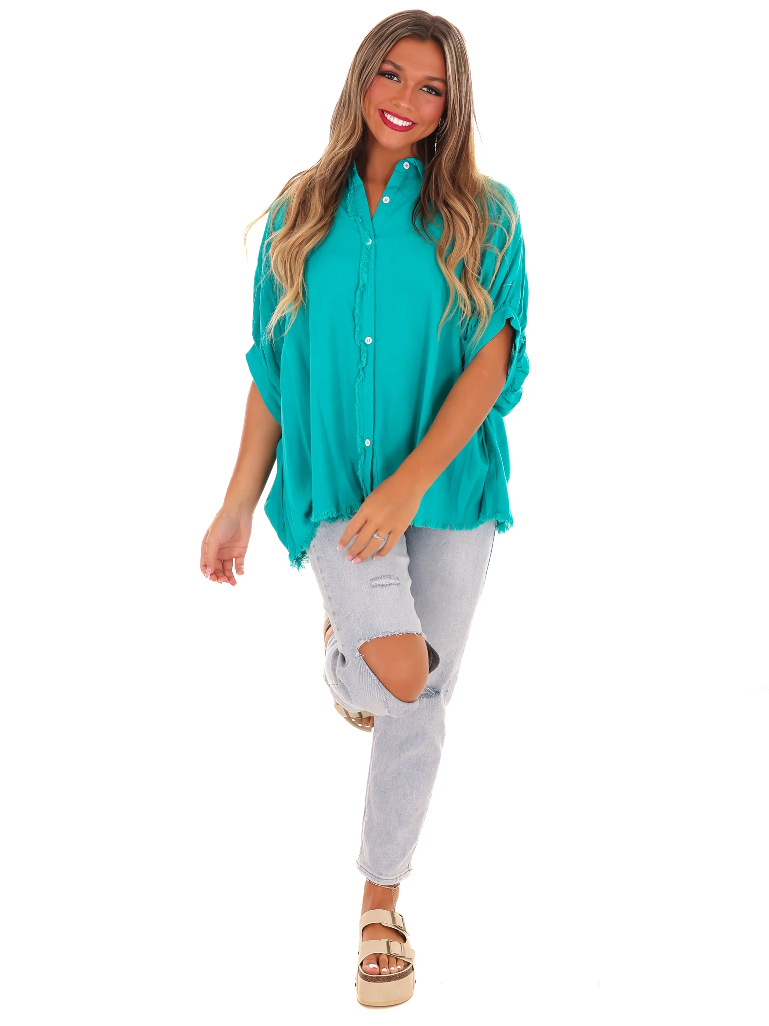 Casual Stroll Linen Top - Image 6