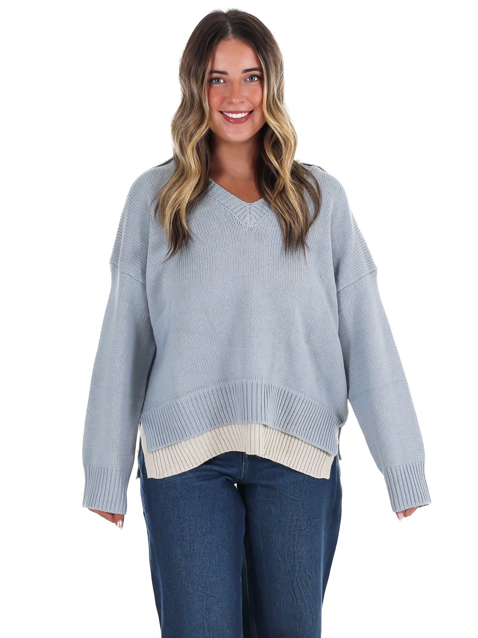 Chai Latte V-Neck Sweater - Image 10