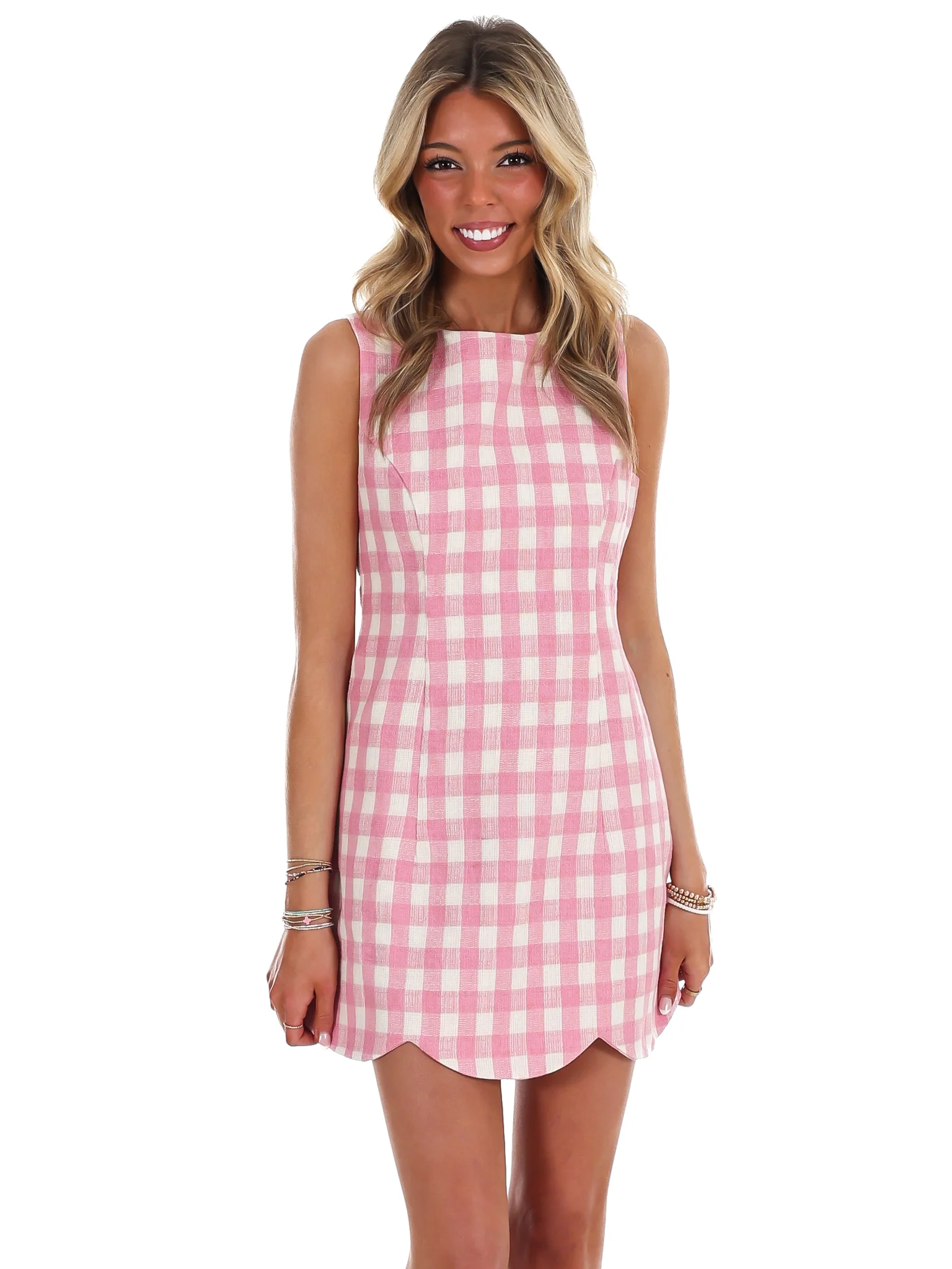 Change My Tune Gingham Mini Dress - Image 13