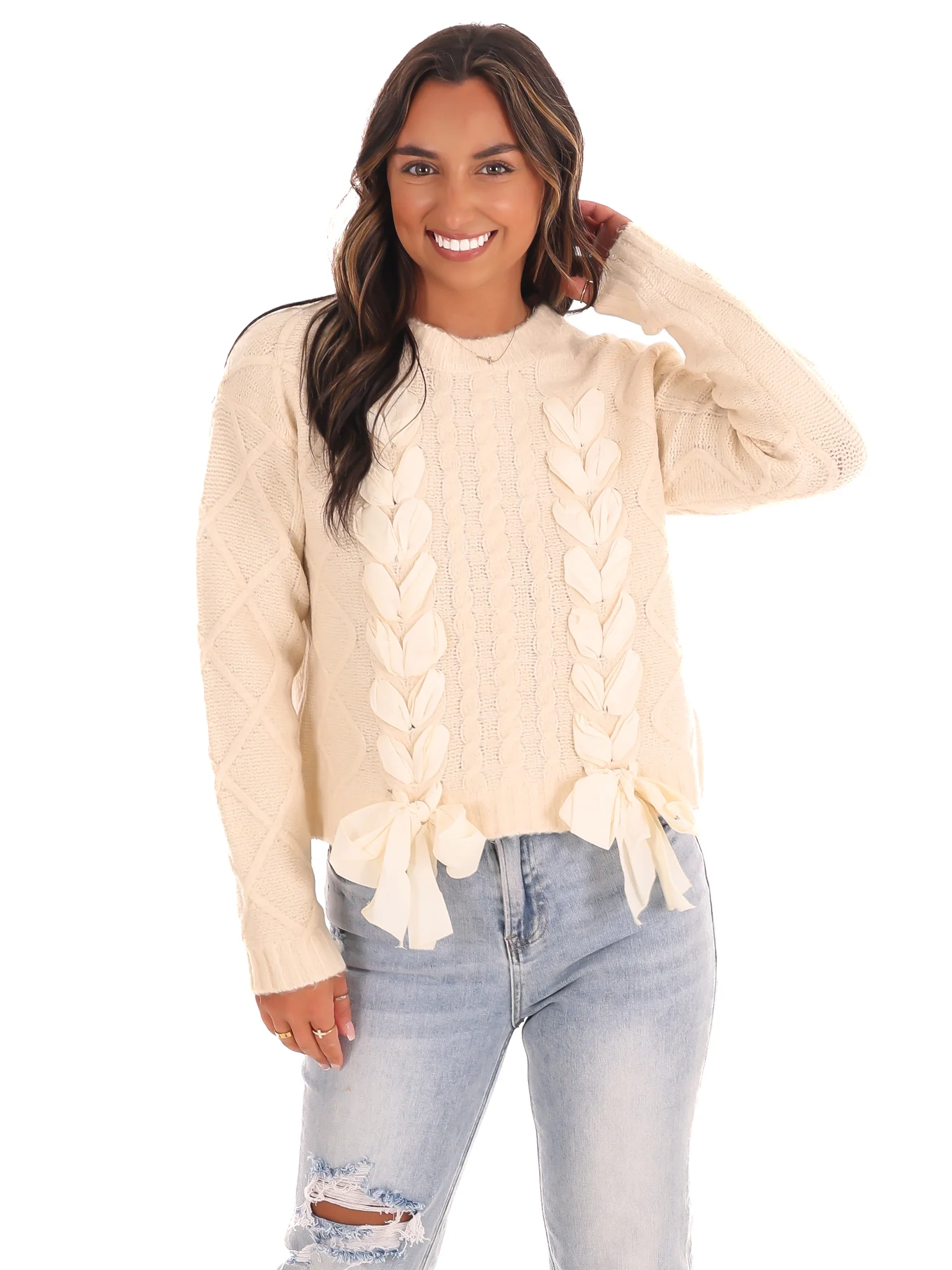 Charming Bow Sweater - Image 3
