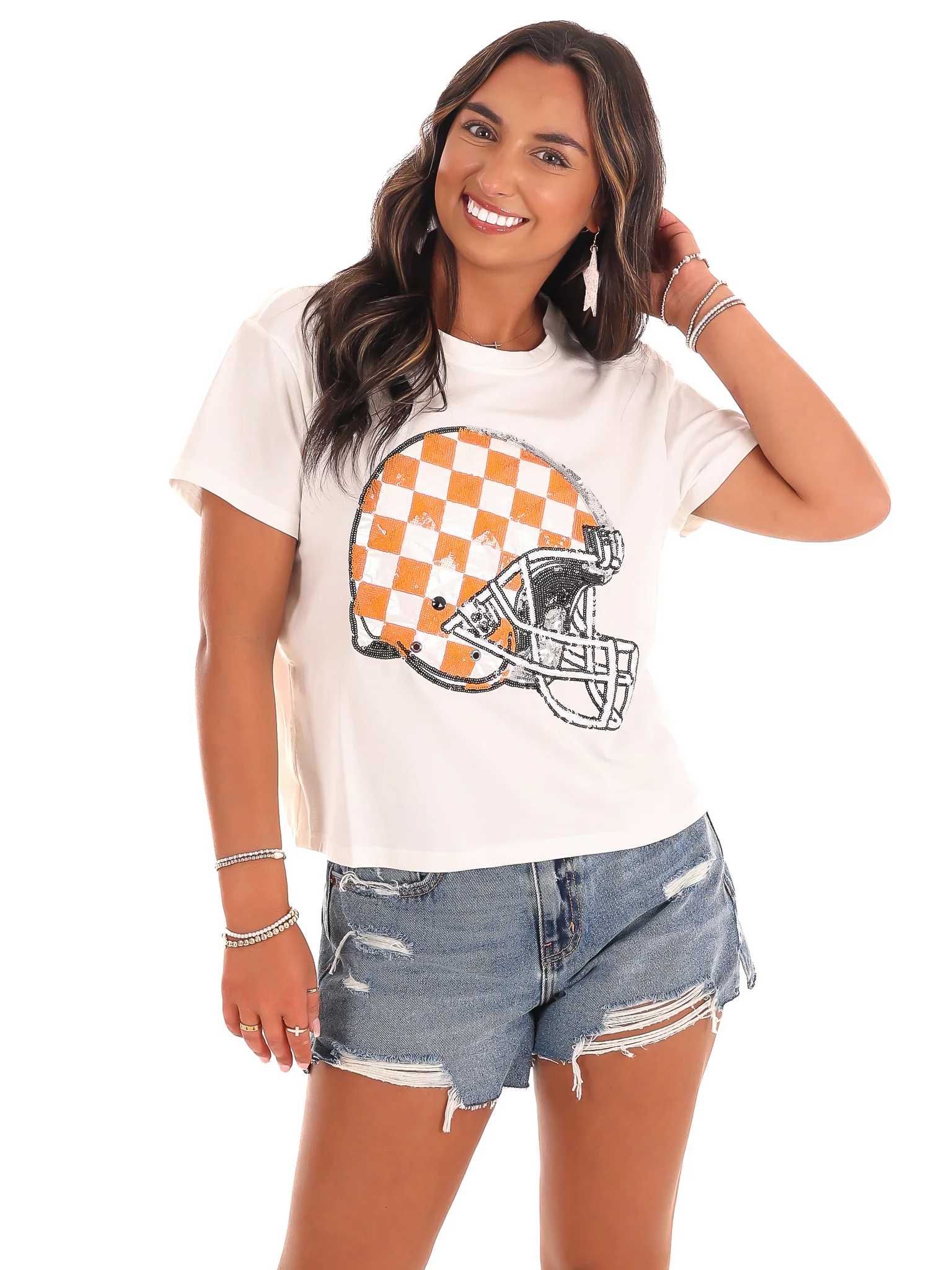 Checkered Helmet Tee - Image 5