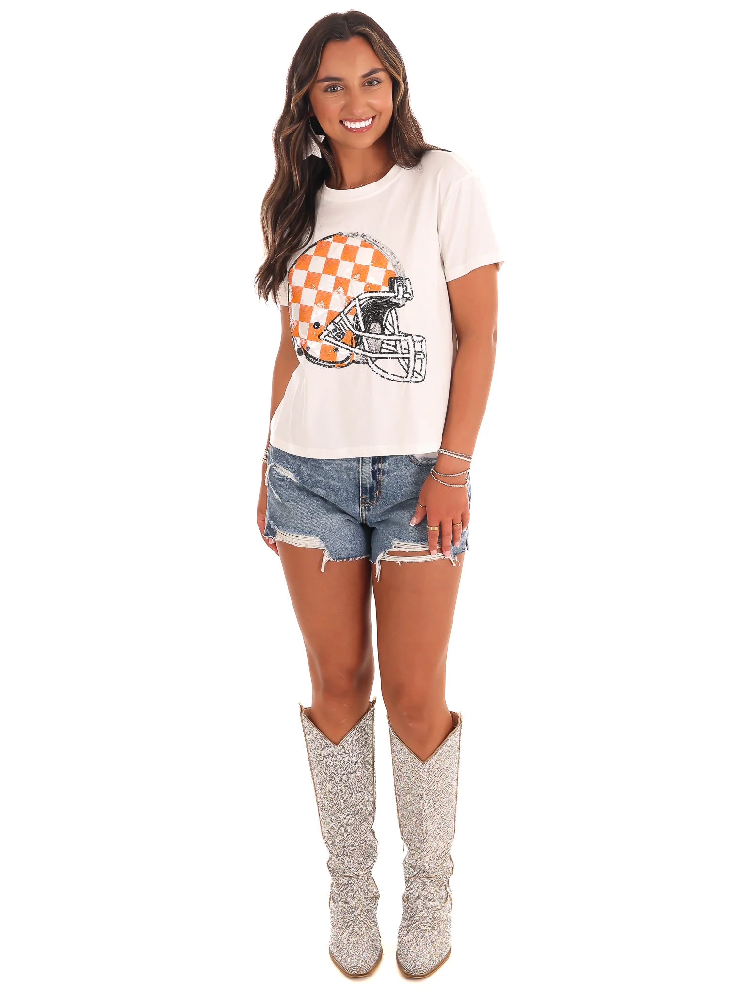 Checkered Helmet Tee - Image 6