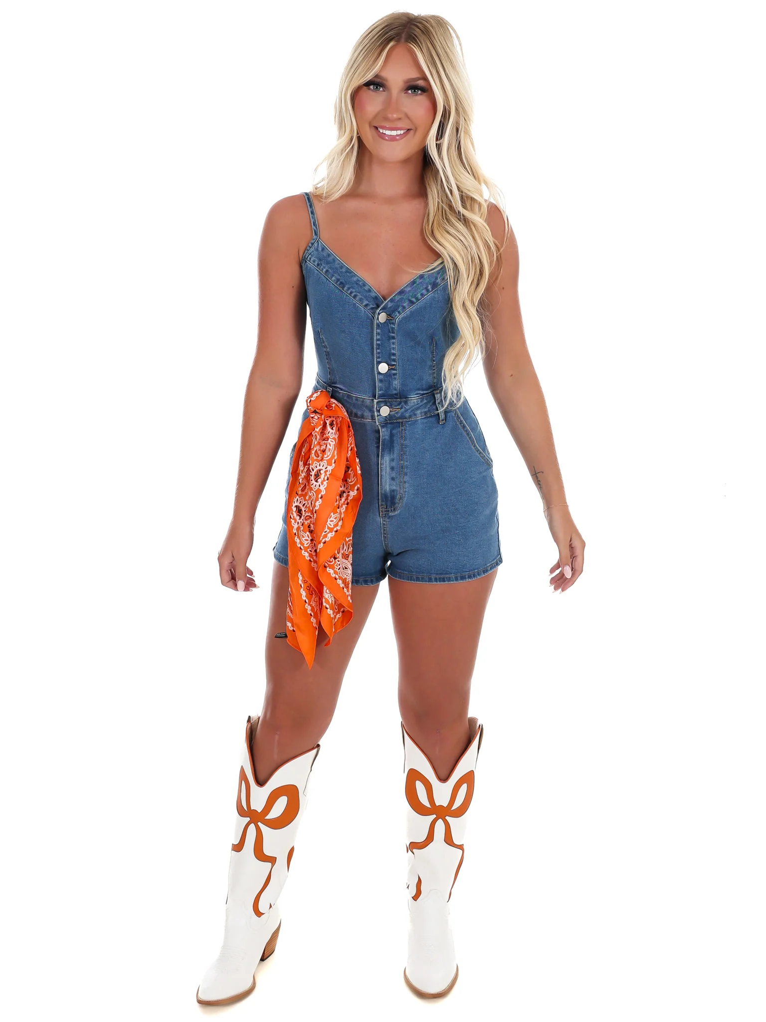 Cheer Squad Denim Romper - Image 10