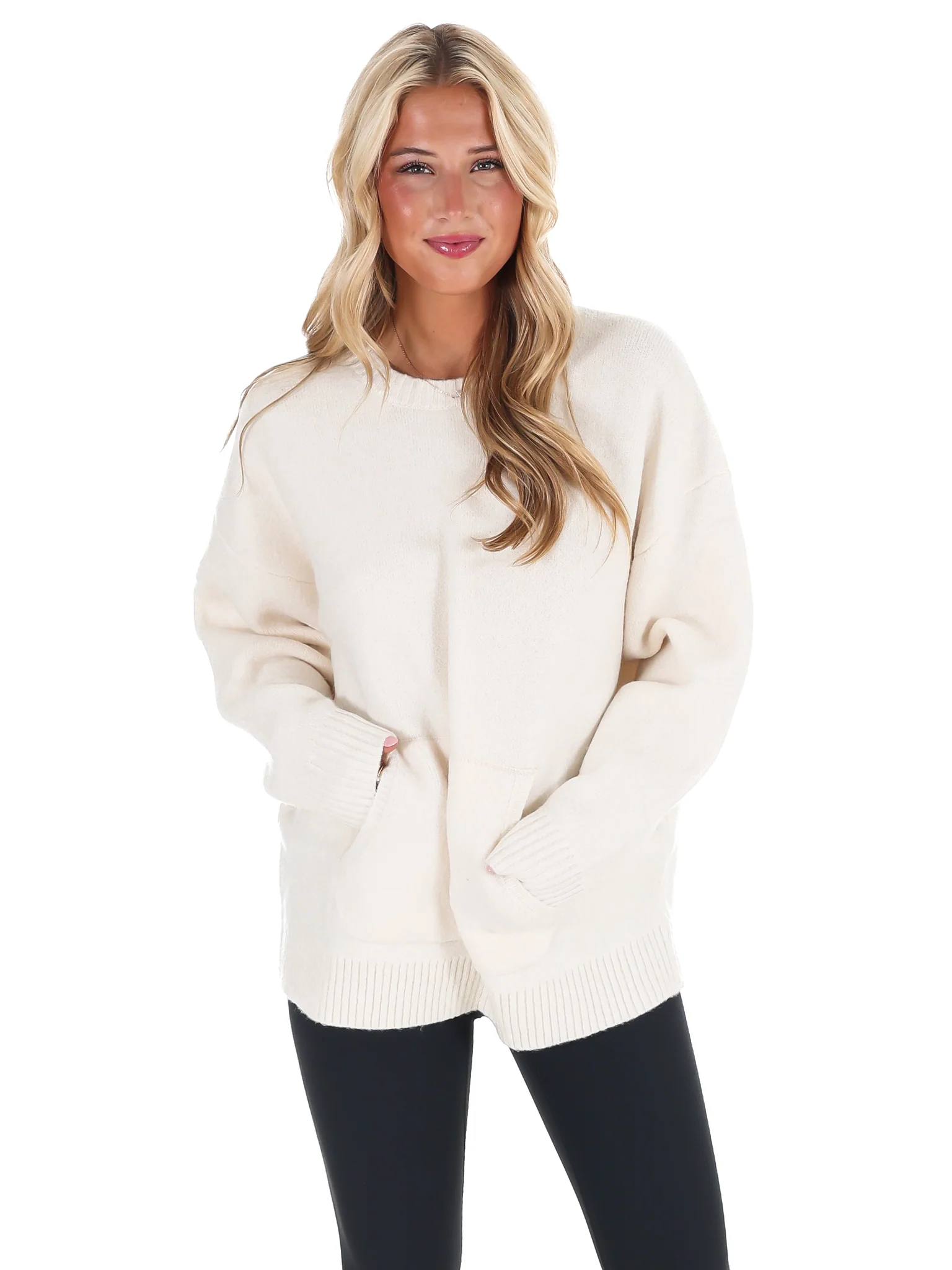 Chic Comfort Crewneck Pocket Sweater Doorbuster - Image 17