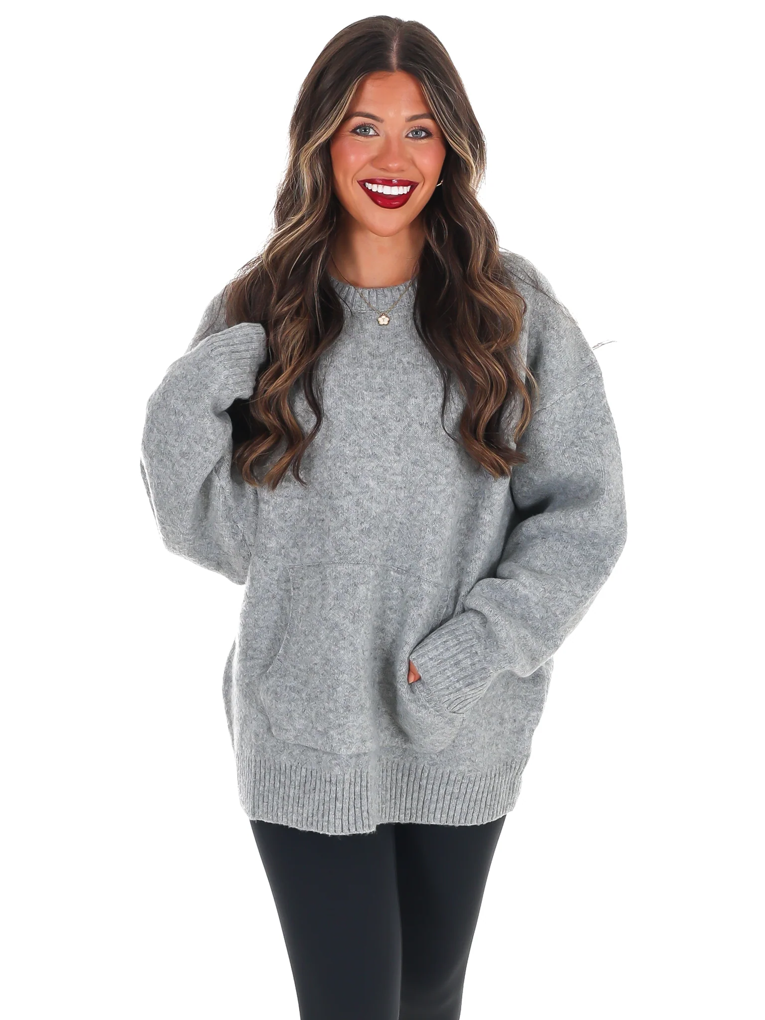 Chic Comfort Crewneck Pocket Sweater Doorbuster - Image 29