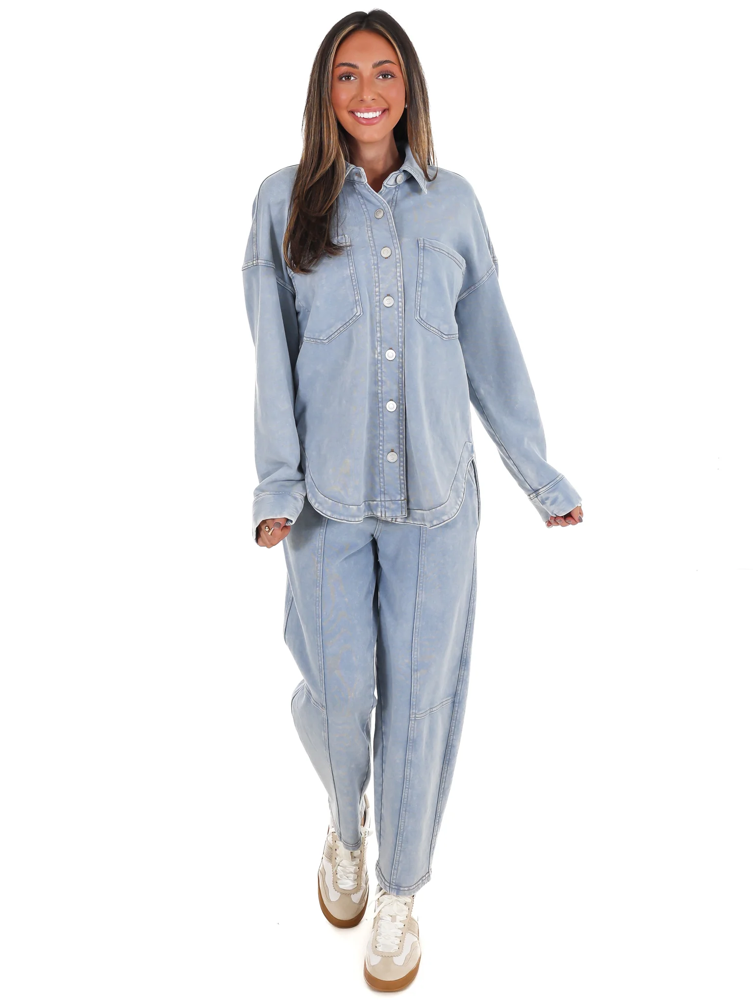 Chill Zone Acid Washed Button Down Shacket - Image 6