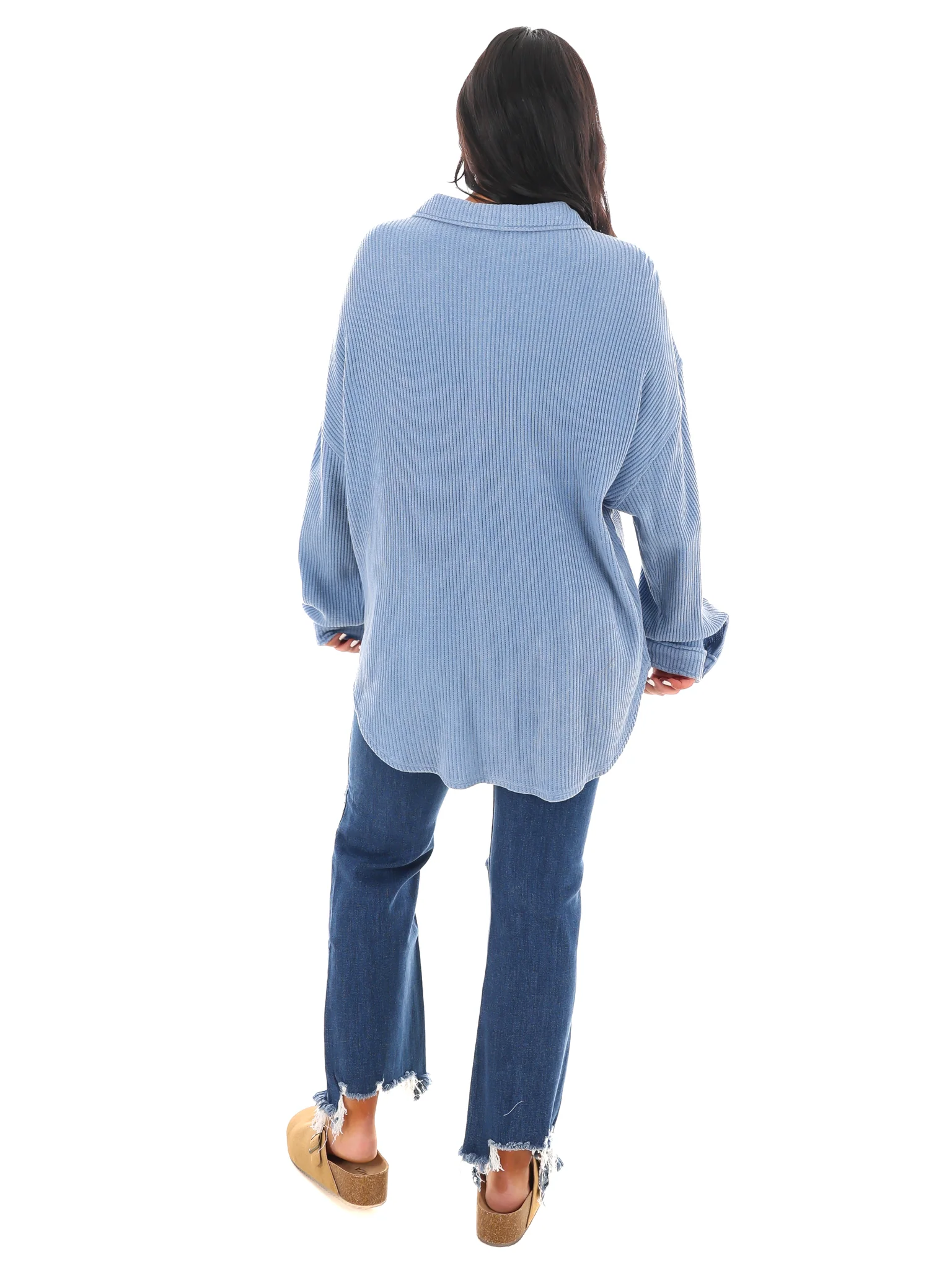 Chilly Days Waffle Knit Button Up Top - Image 33