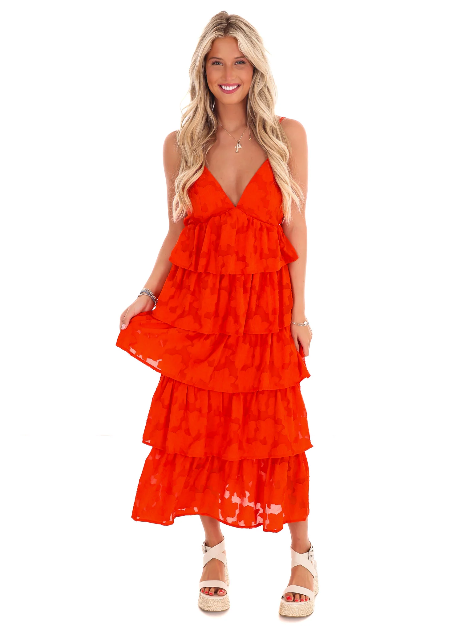 Choose Happiness Textured Midi Dress - Image 5