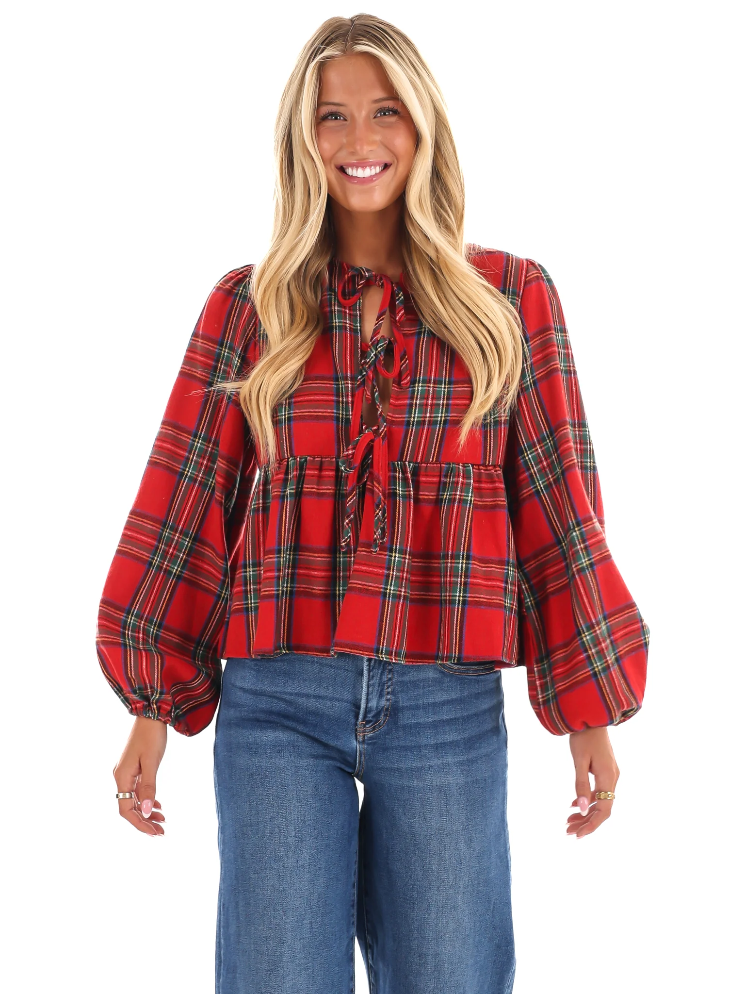 Christmas Eve Plaid Top - Image 5