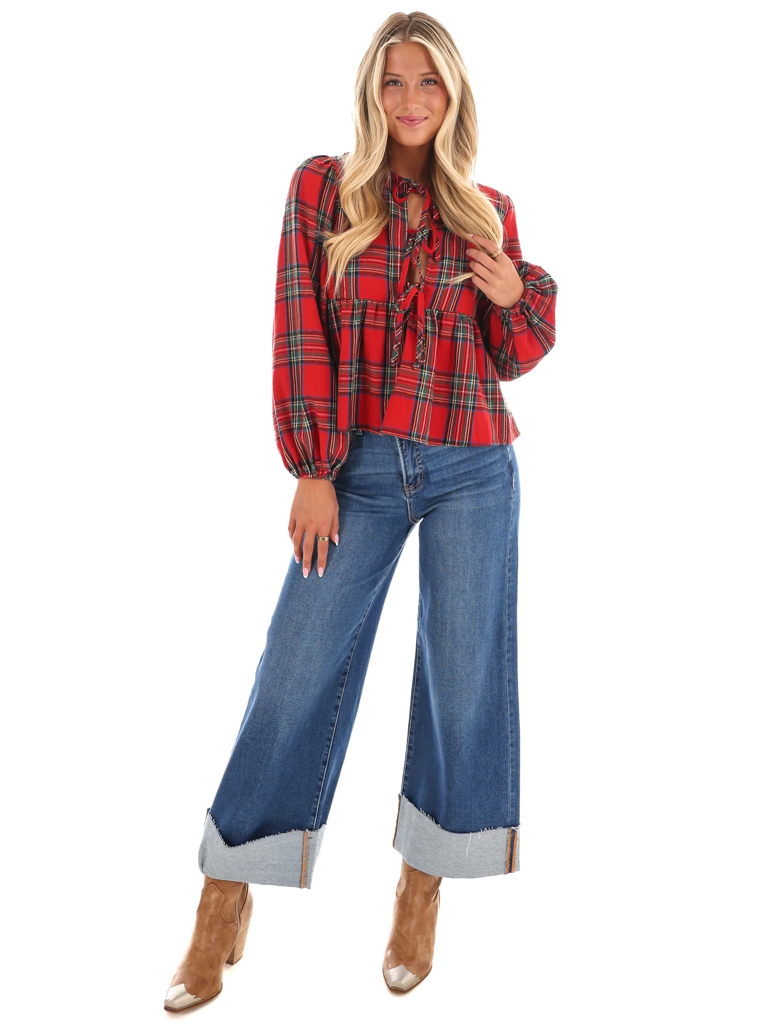 Christmas Eve Plaid Top - Image 6