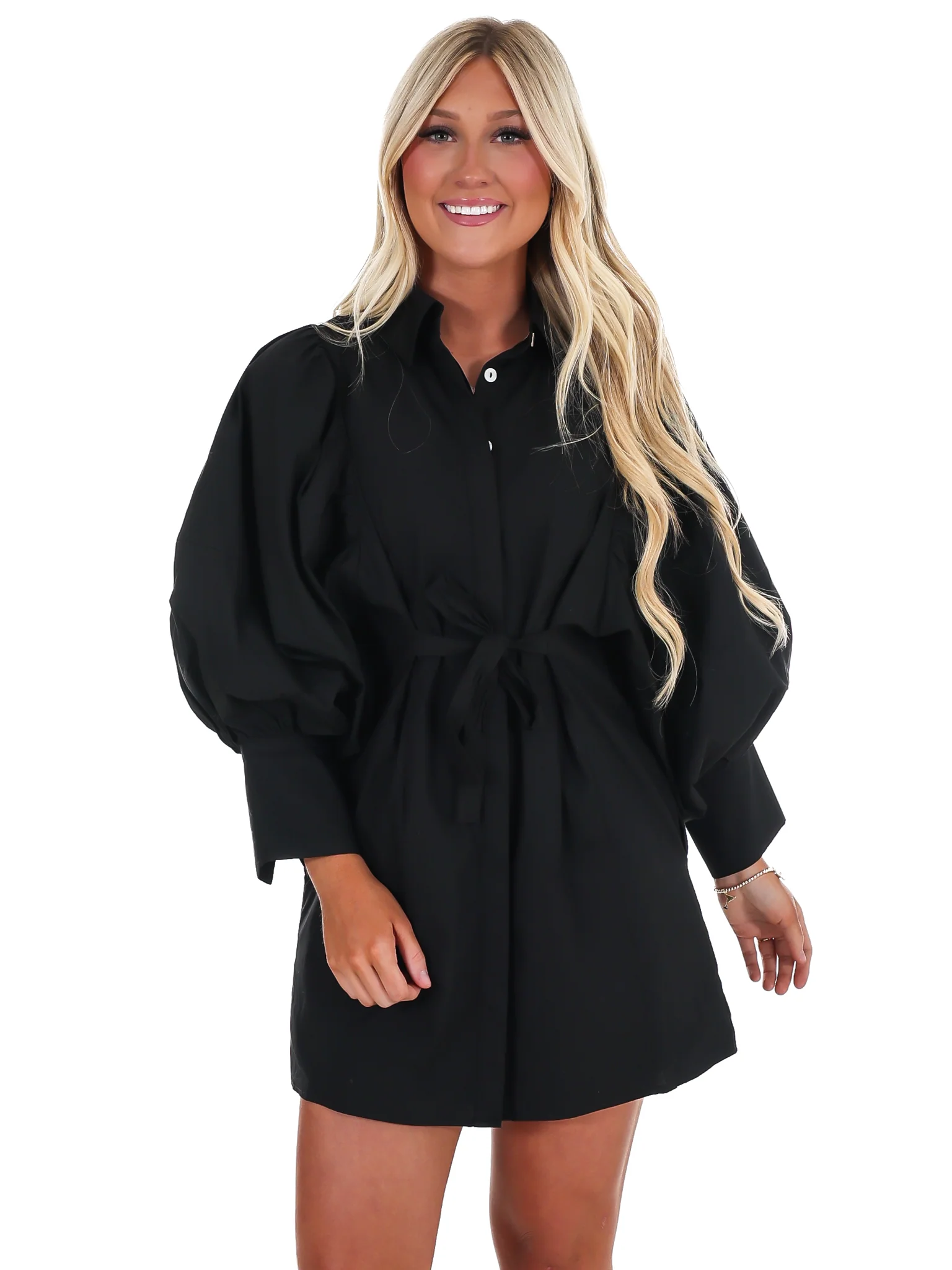 Classy Puff Sleeve Mini Dress - Image 13