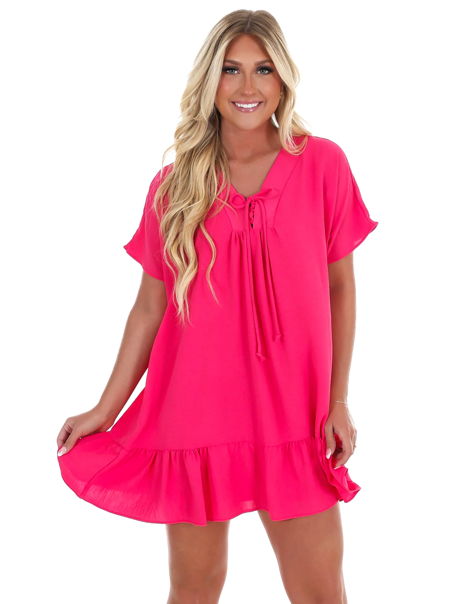 Close Ties Mini Dress - Image 3