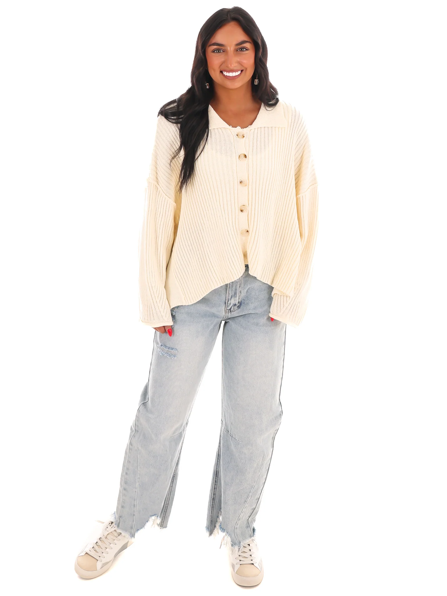 Collared Comfort Cardigan - Image 4