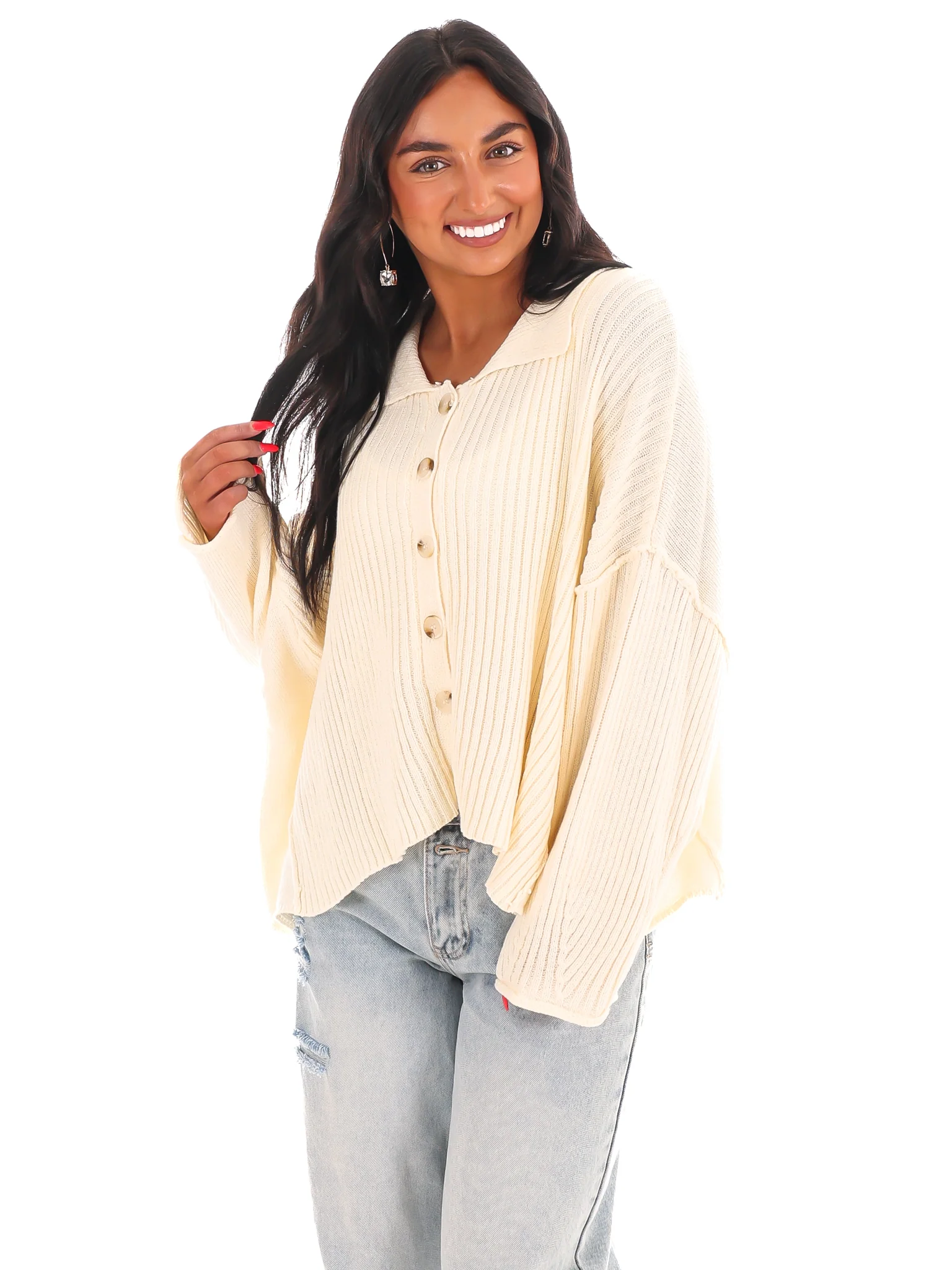 Collared Comfort Cardigan - Image 5