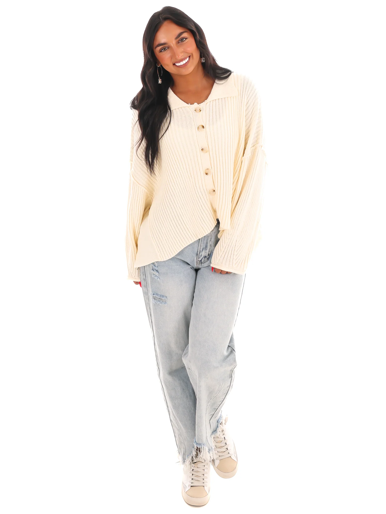 Collared Comfort Cardigan - Image 7