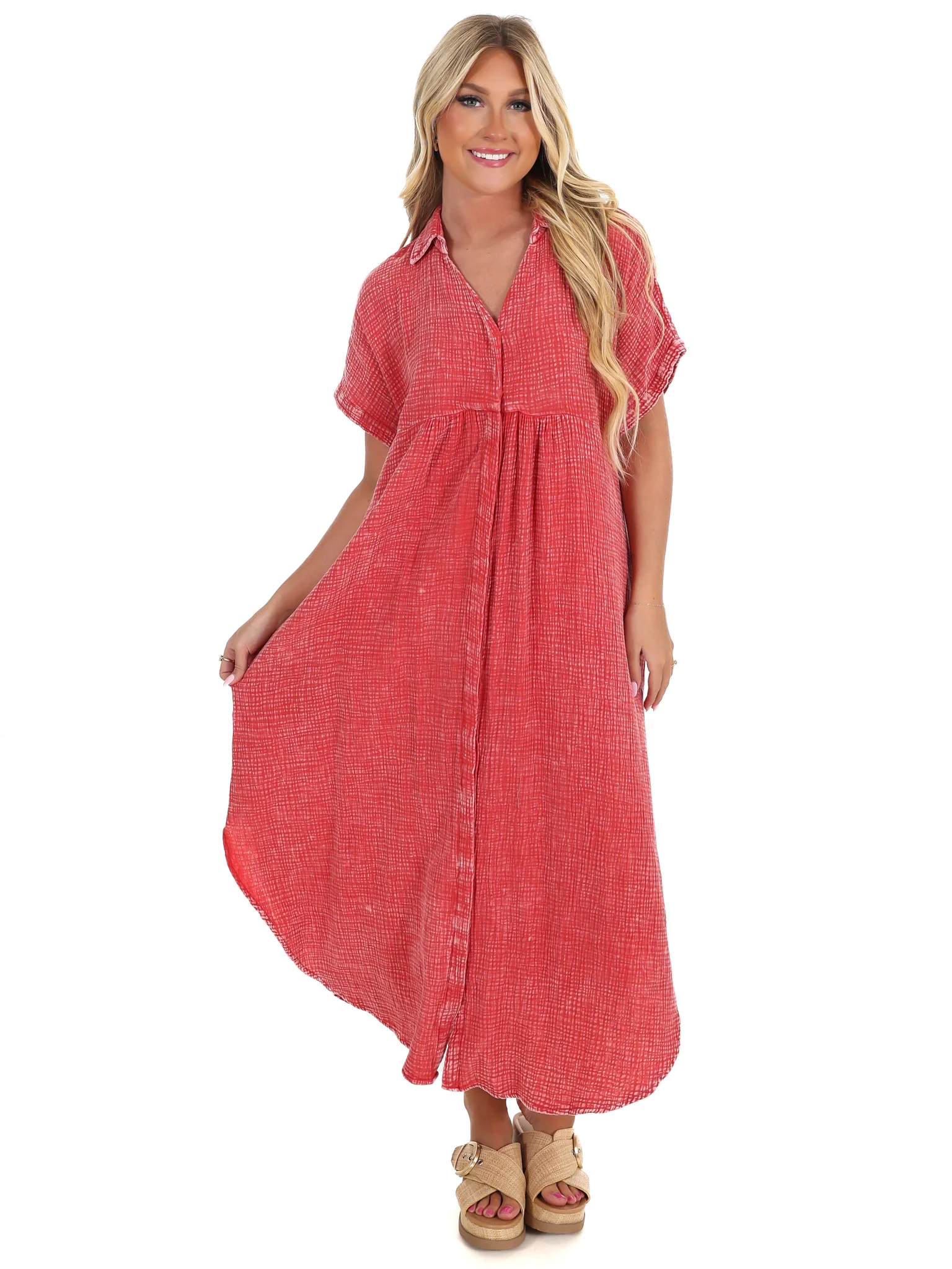 Comeback to Me Gauze Midi Dress - Image 16
