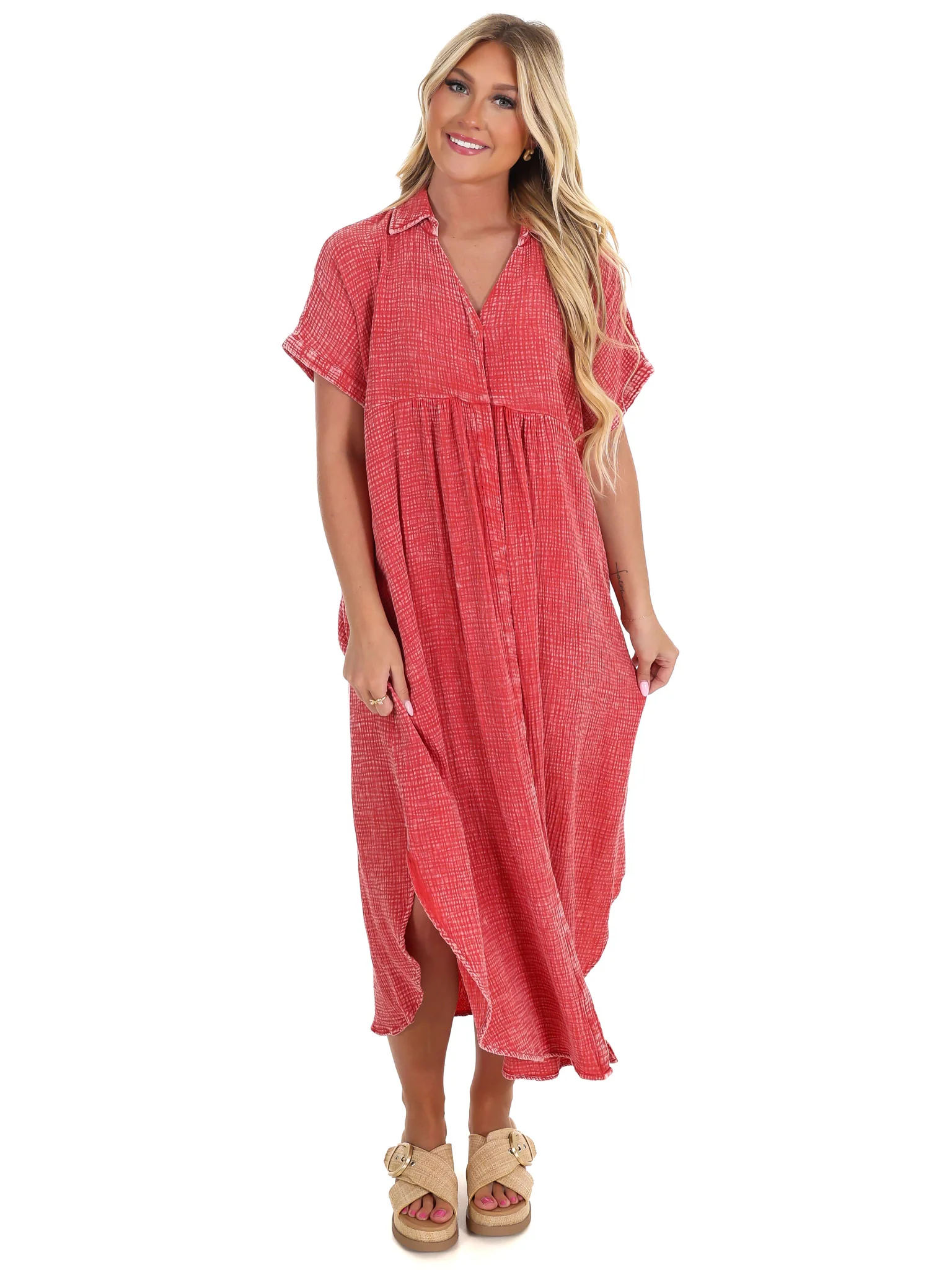 Comeback to Me Gauze Midi Dress - Image 17