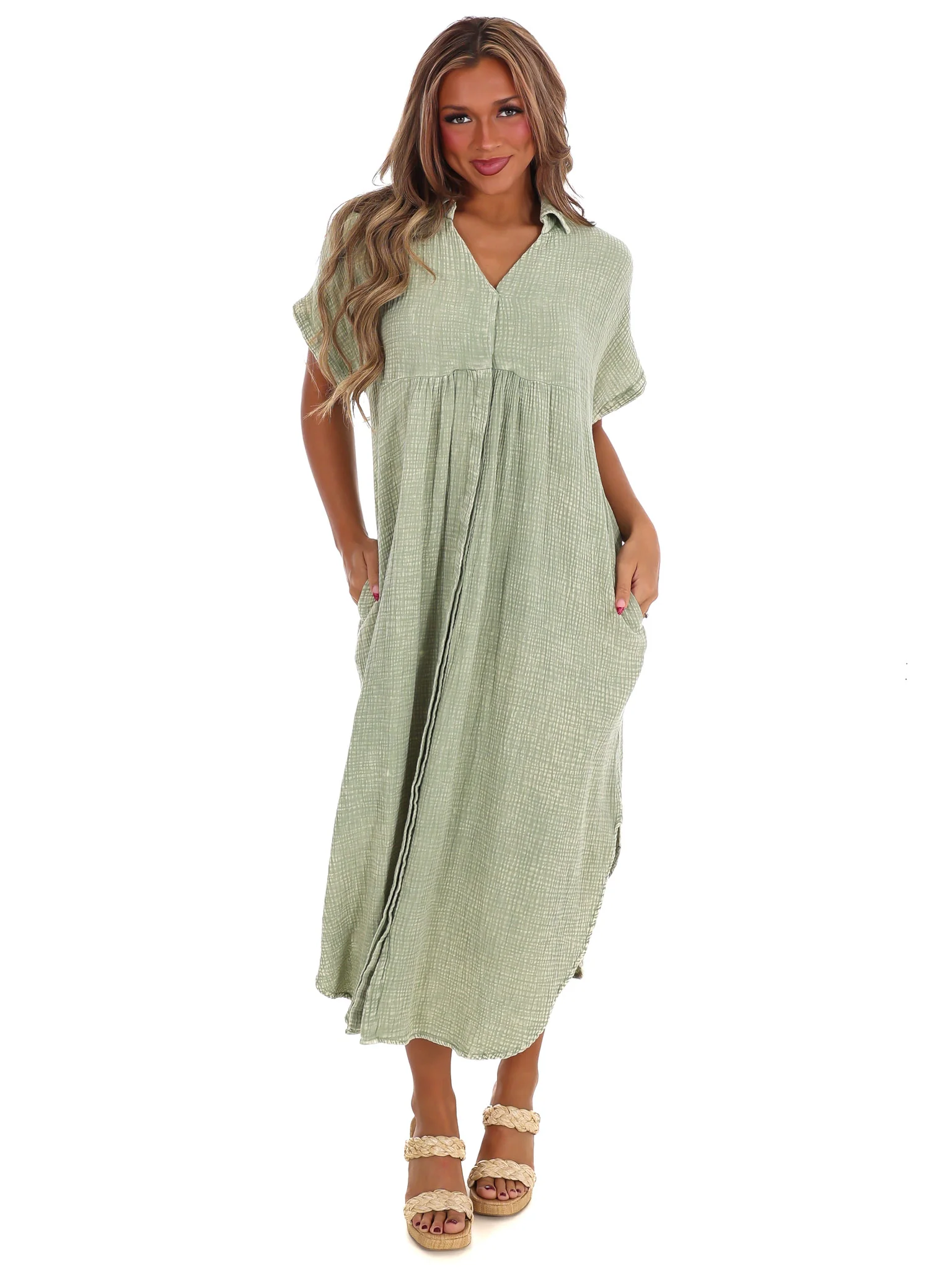 Comeback to Me Gauze Midi Dress - Image 7
