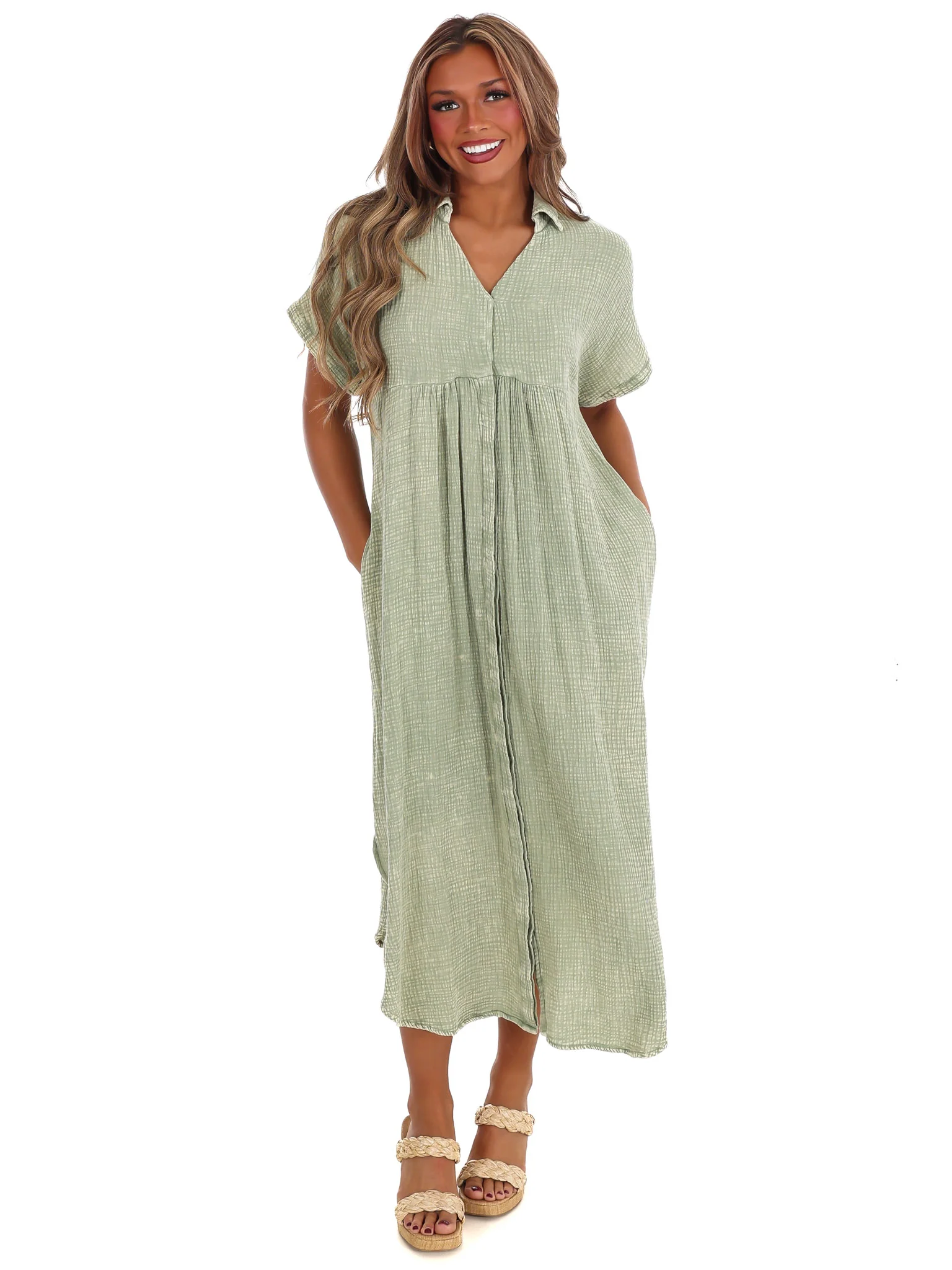 Comeback to Me Gauze Midi Dress - Image 8
