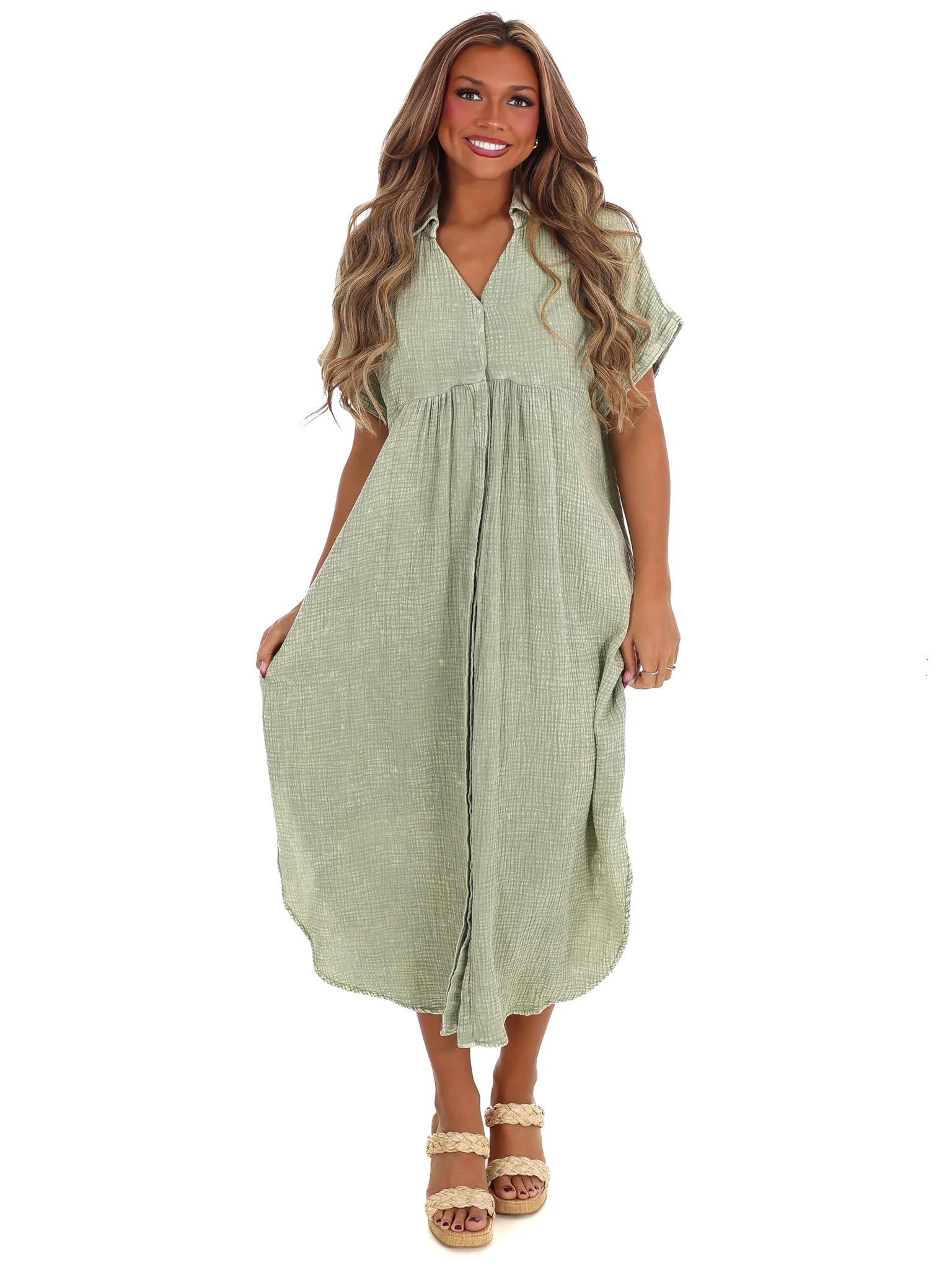 Comeback to Me Gauze Midi Dress - Image 9