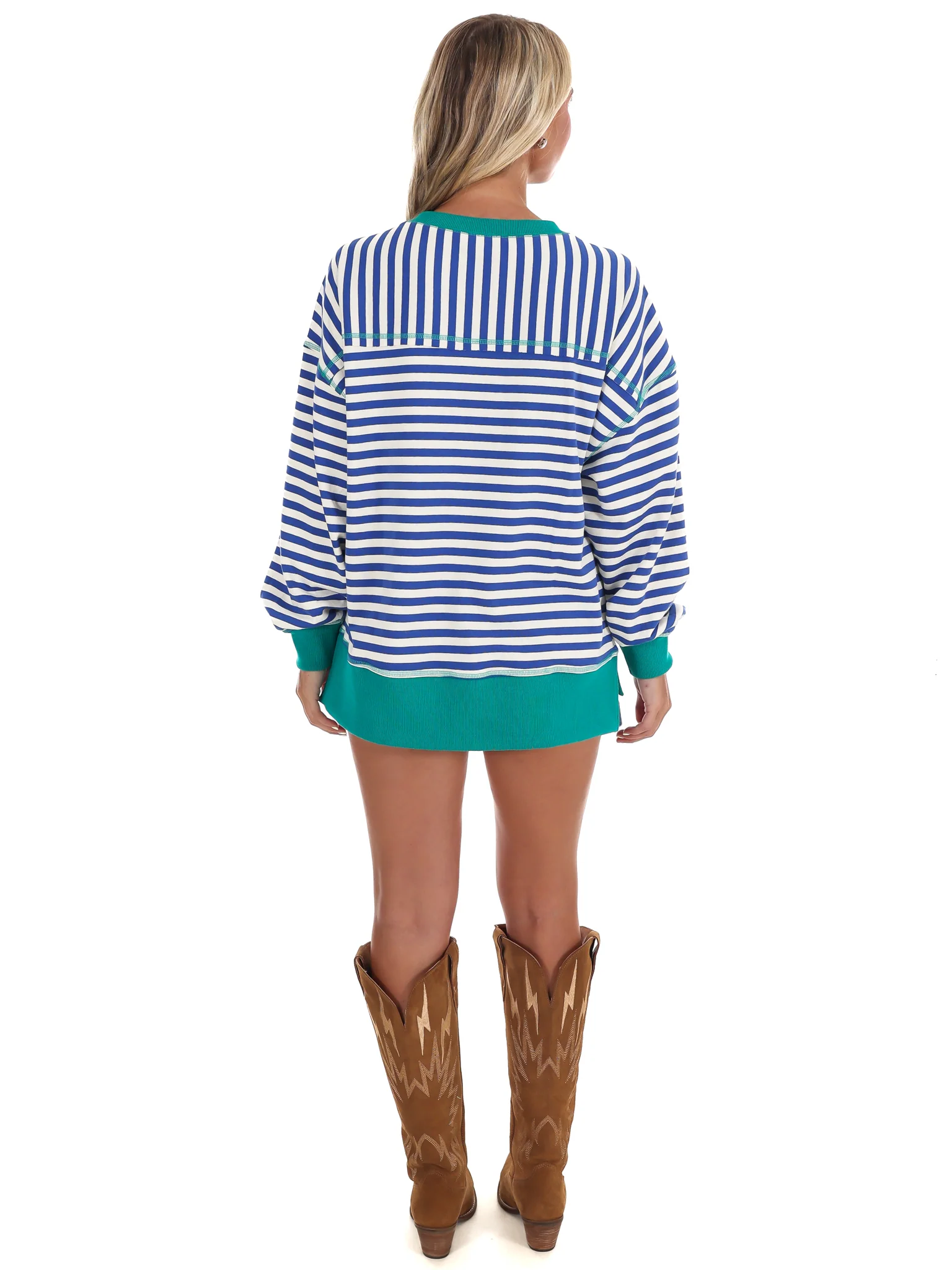 Comfy Casual Oversized Stripe Top - Image 21