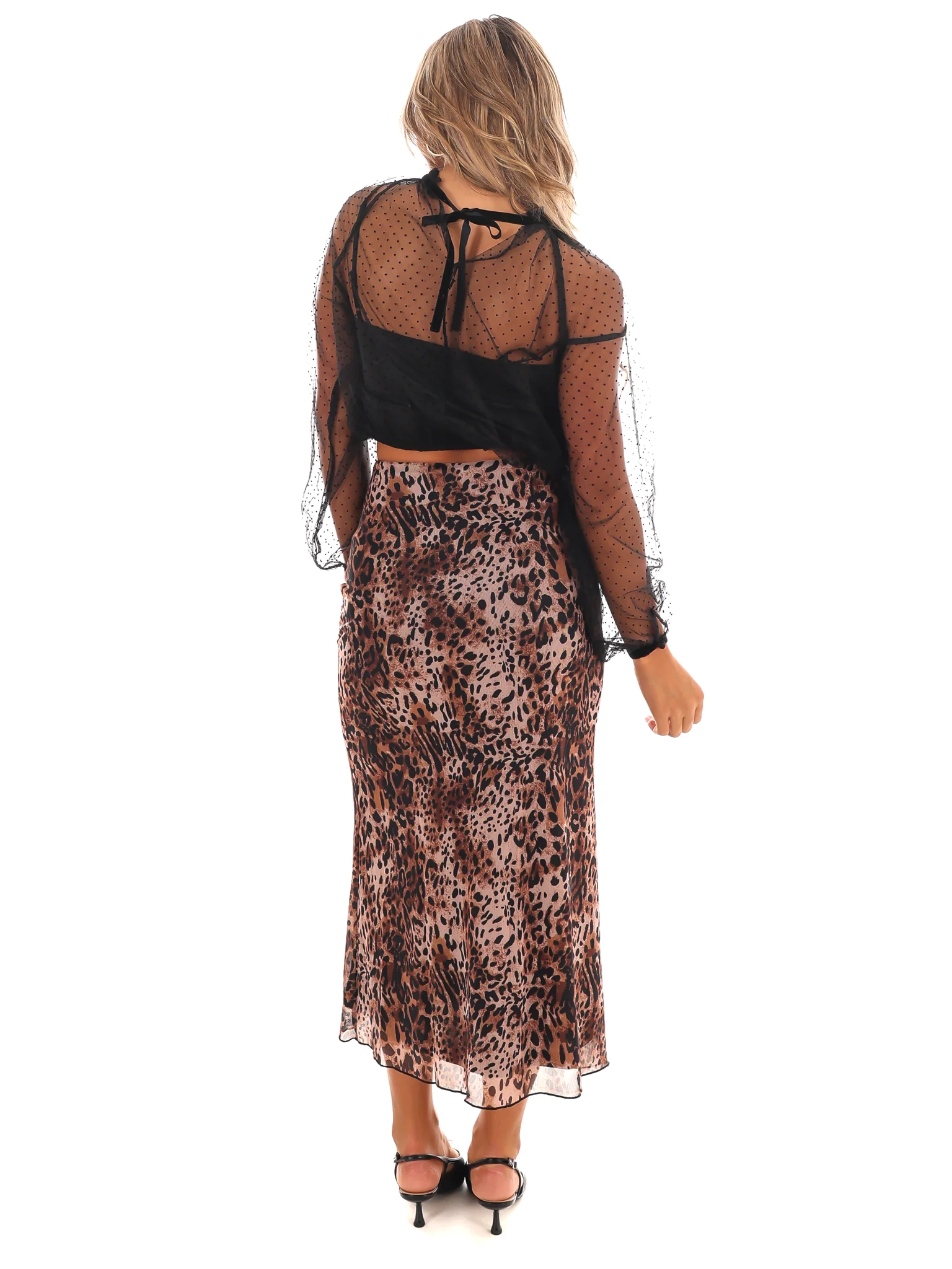 Coming Together Polka Dot Mesh Top - Image 7