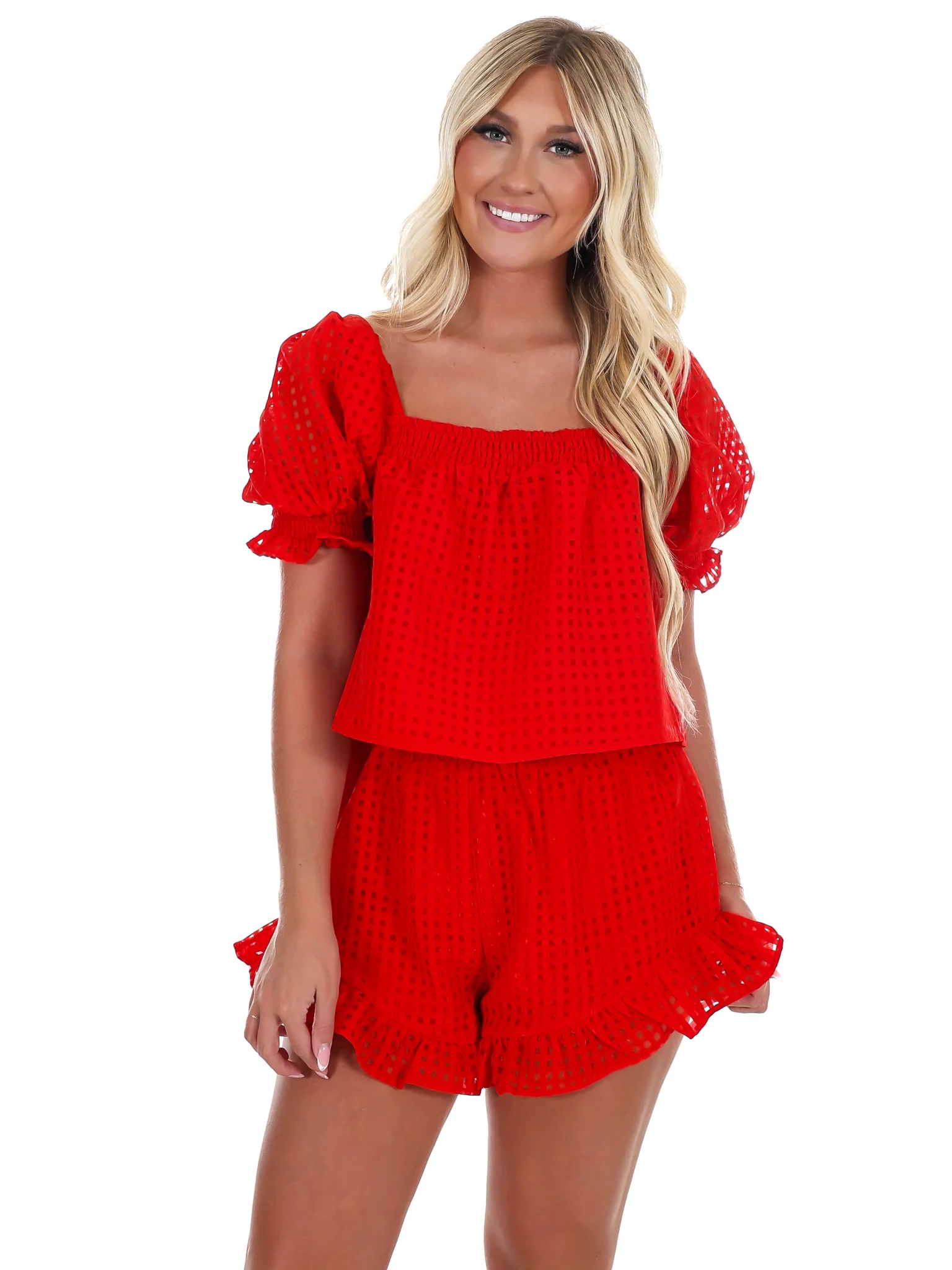 Country Cutie Gingham Two Piece Set - Image 11