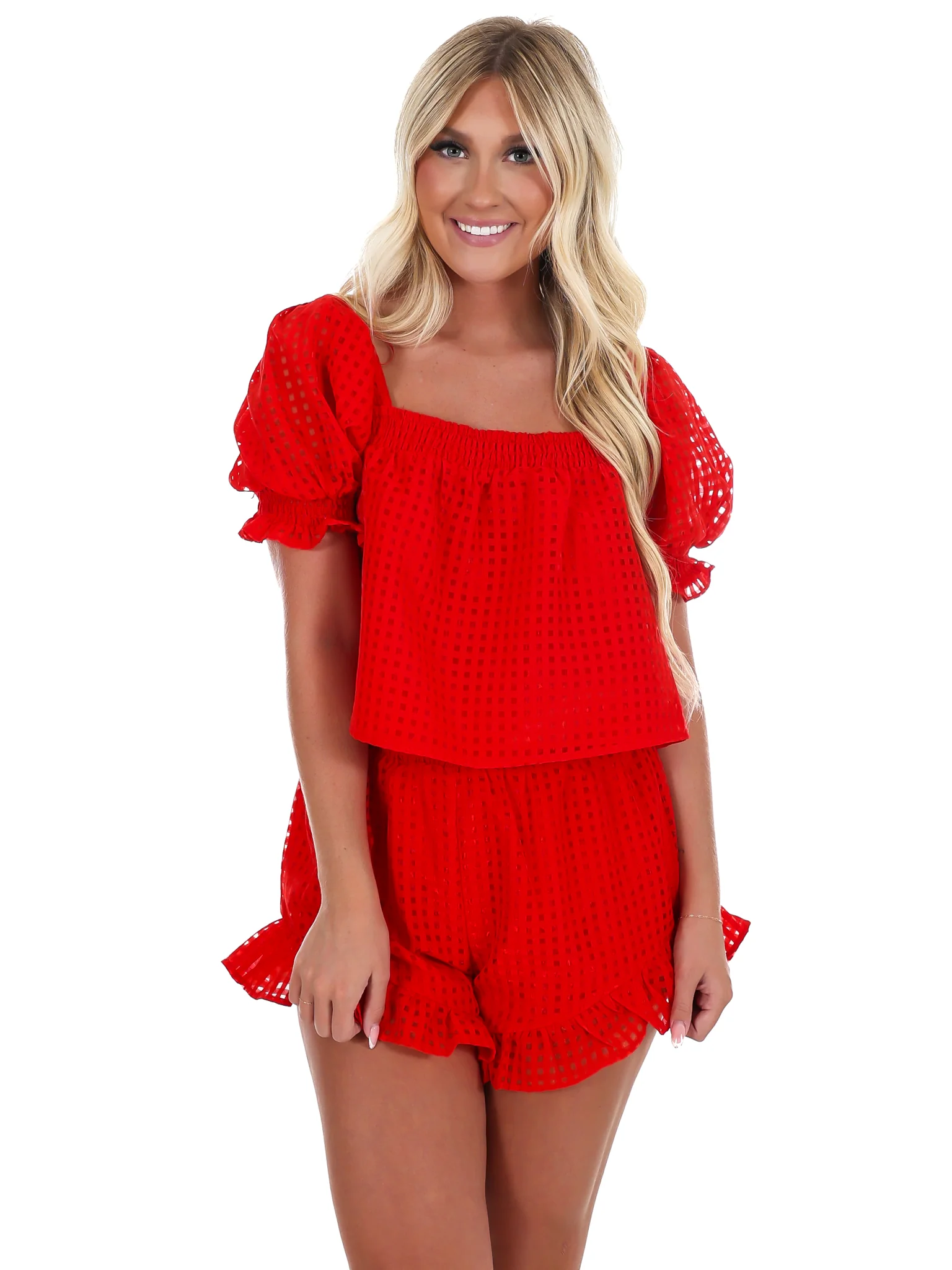 Country Cutie Gingham Two Piece Set - Image 9