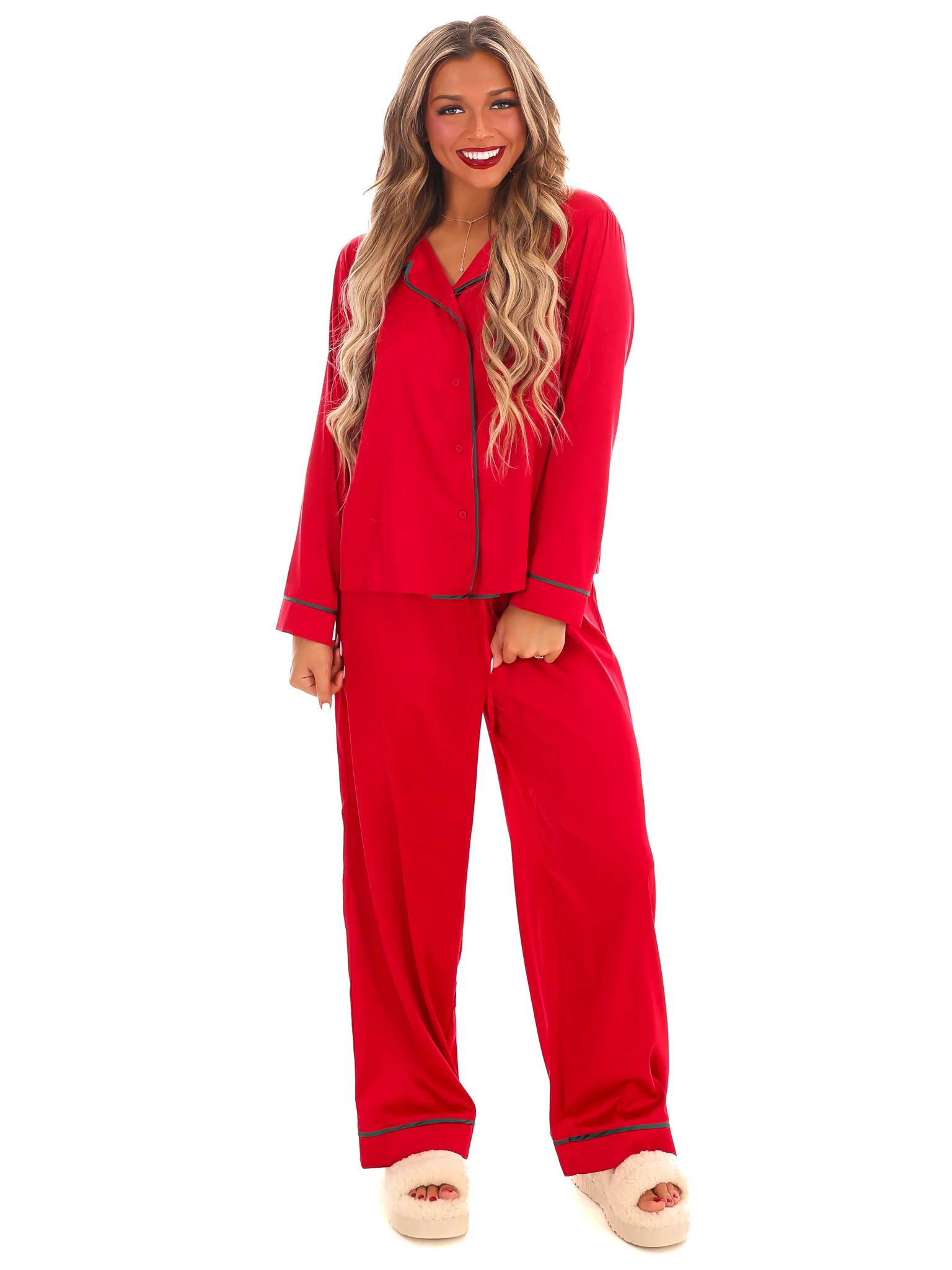 Cozy Claus Satin Christmas Pajamas - Image 11
