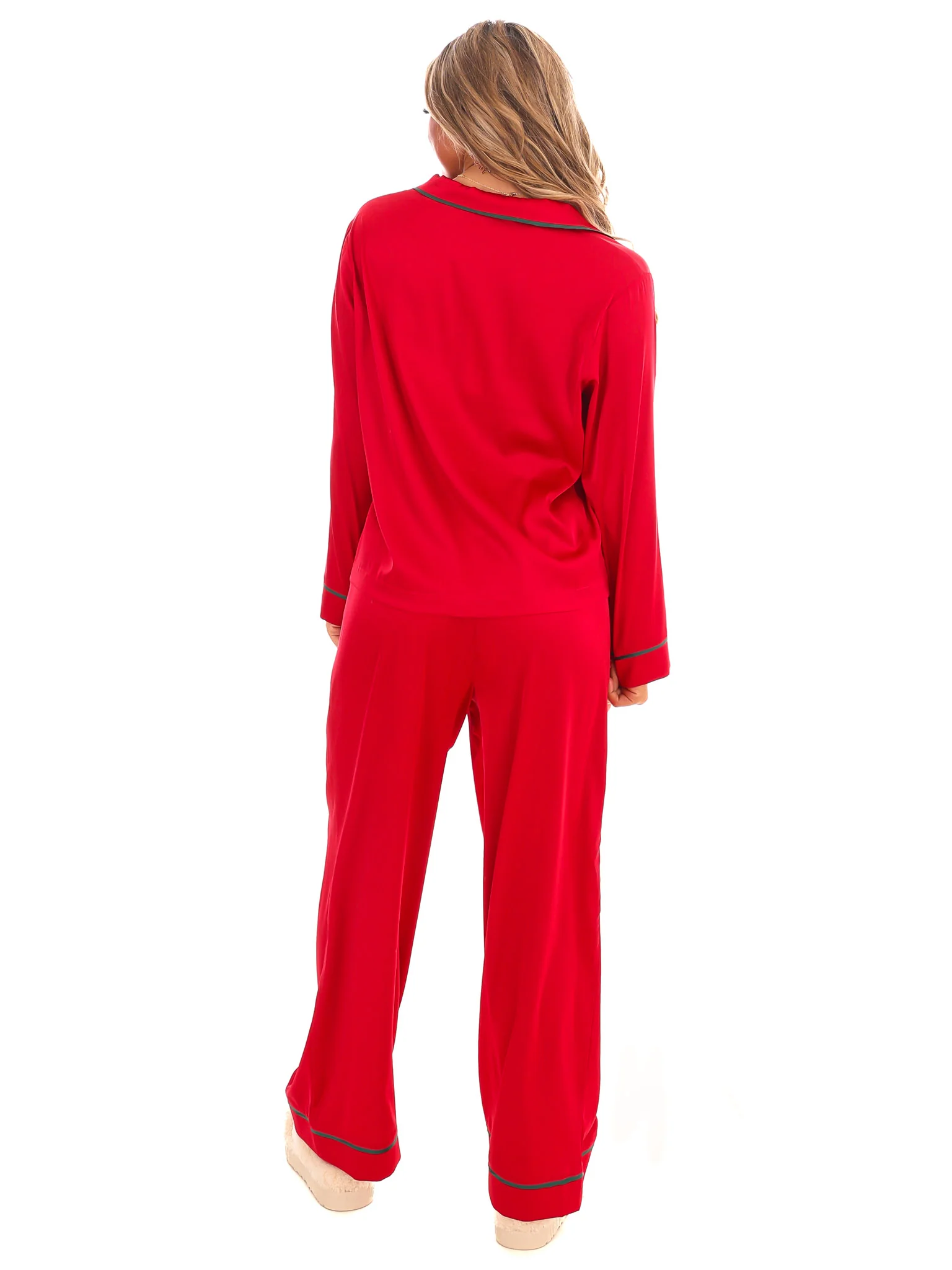Cozy Claus Satin Christmas Pajamas - Image 14