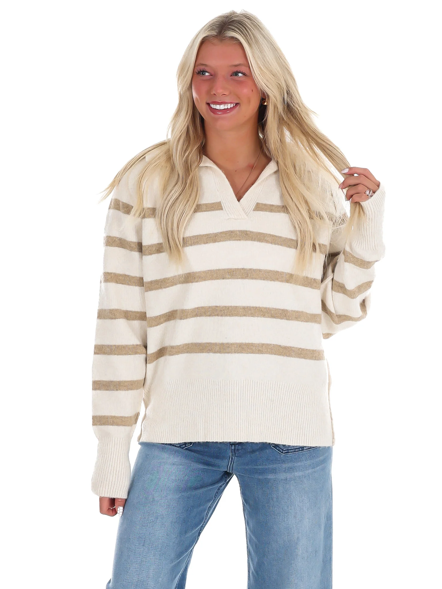 Cozy Current Stripe Sweater - Image 3