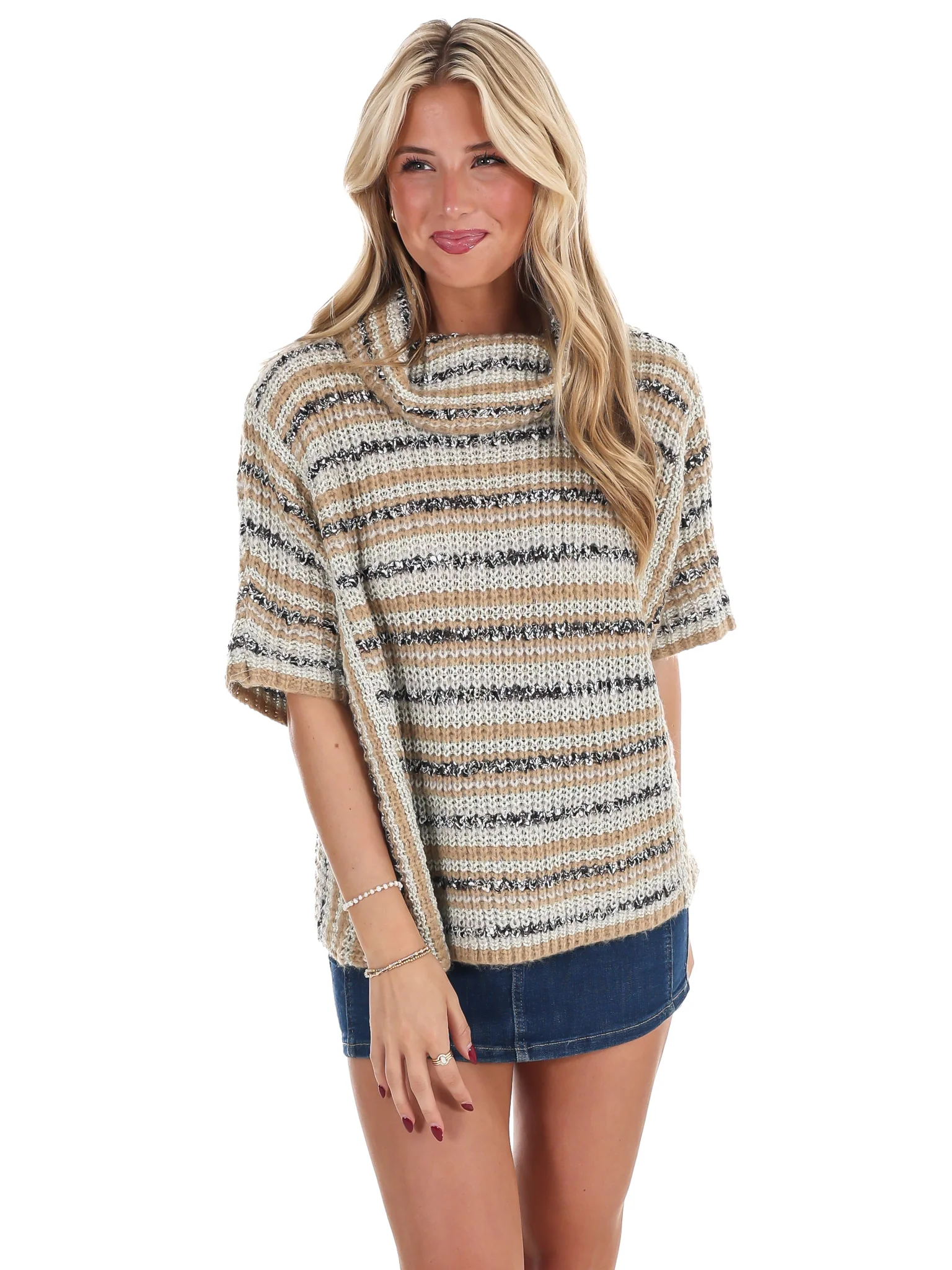 Cozy Lane Striped Turtleneck Sweater - Image 3