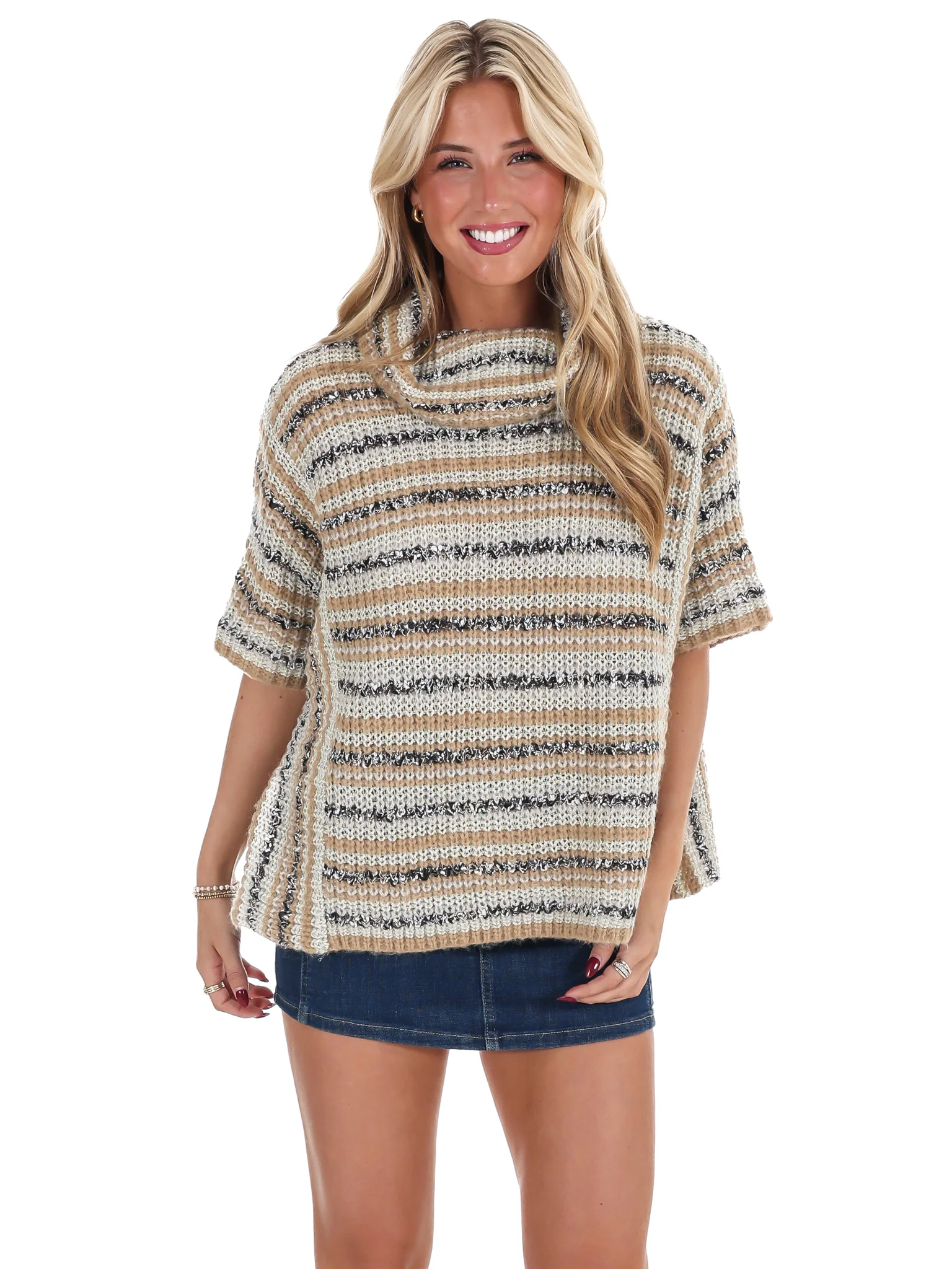 Cozy Lane Striped Turtleneck Sweater - Image 5