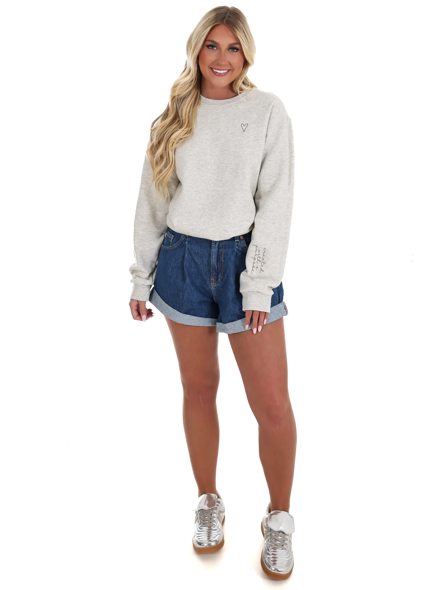 Created with A Purpose Embroidered Sweatshirt - Image 6