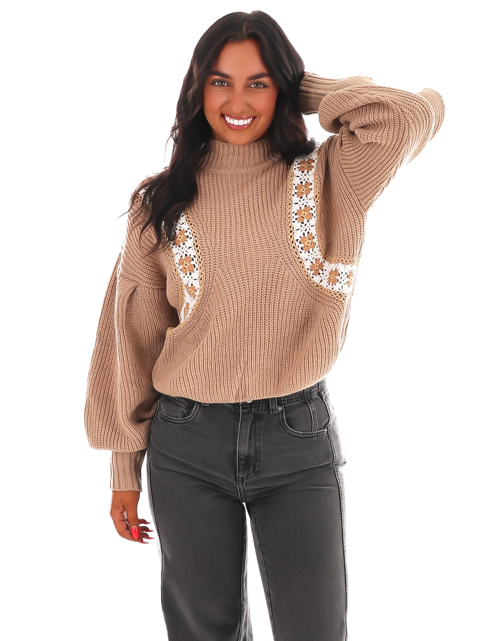 Crochet Charm Knit Sweater - Image 5