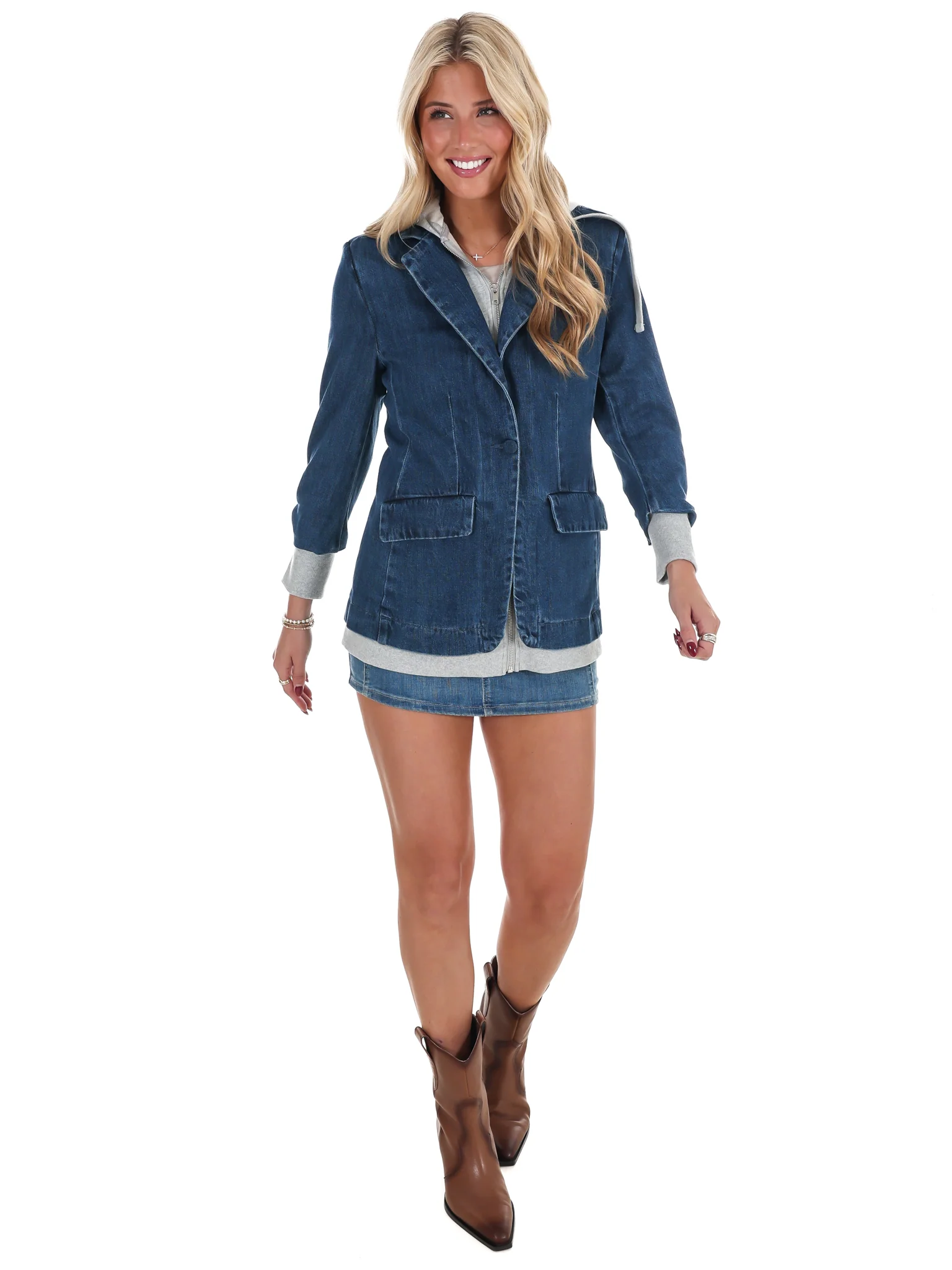 Crosswalk Denim Blazer - Image 7