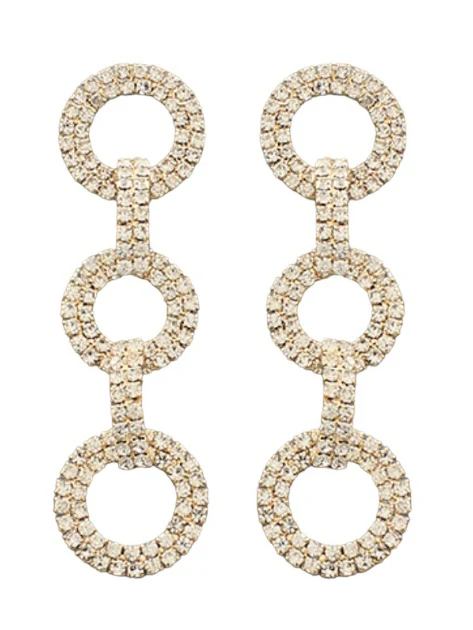 Crystal Pave Linked Earrings