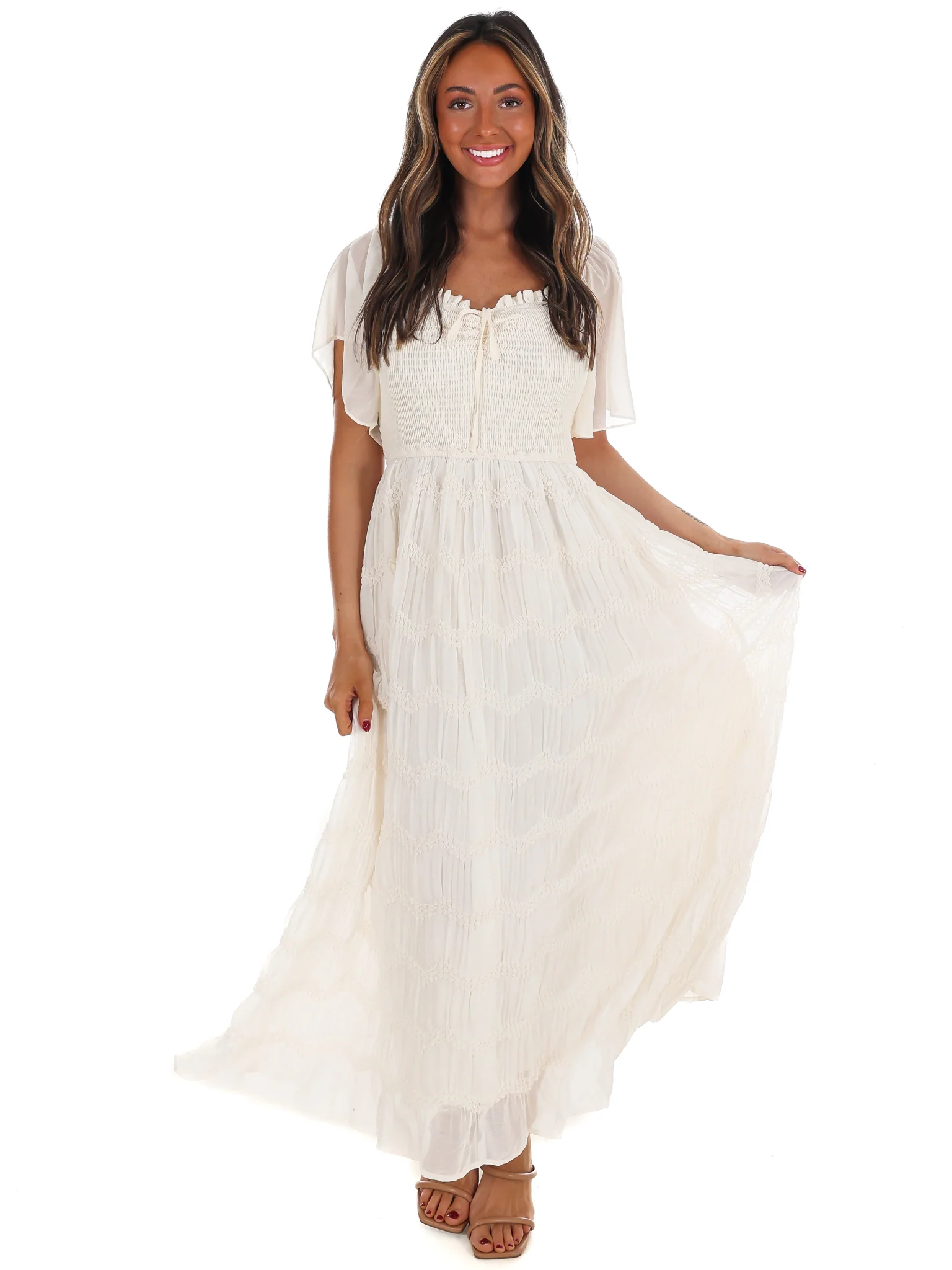 Current Mood Smocked Midi Dress - Image 2