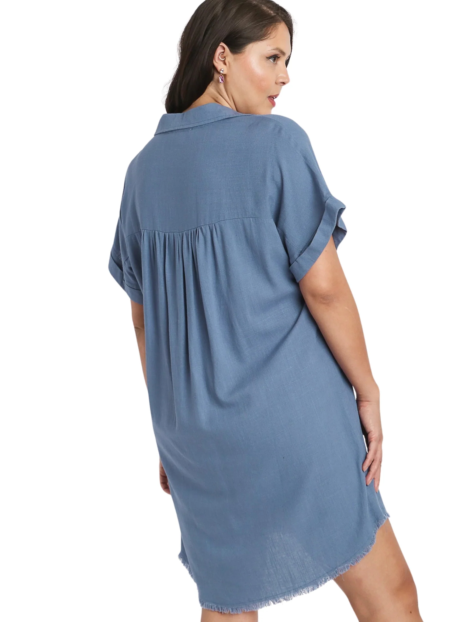 Curvy Fall in Love Linen Dress - Image 2