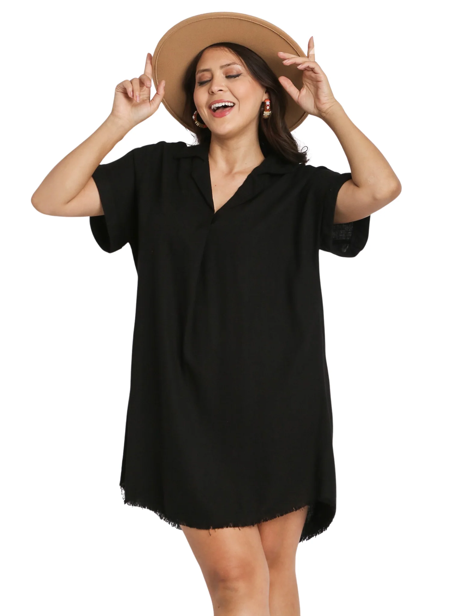 Curvy Fall in Love Linen Dress - Image 3
