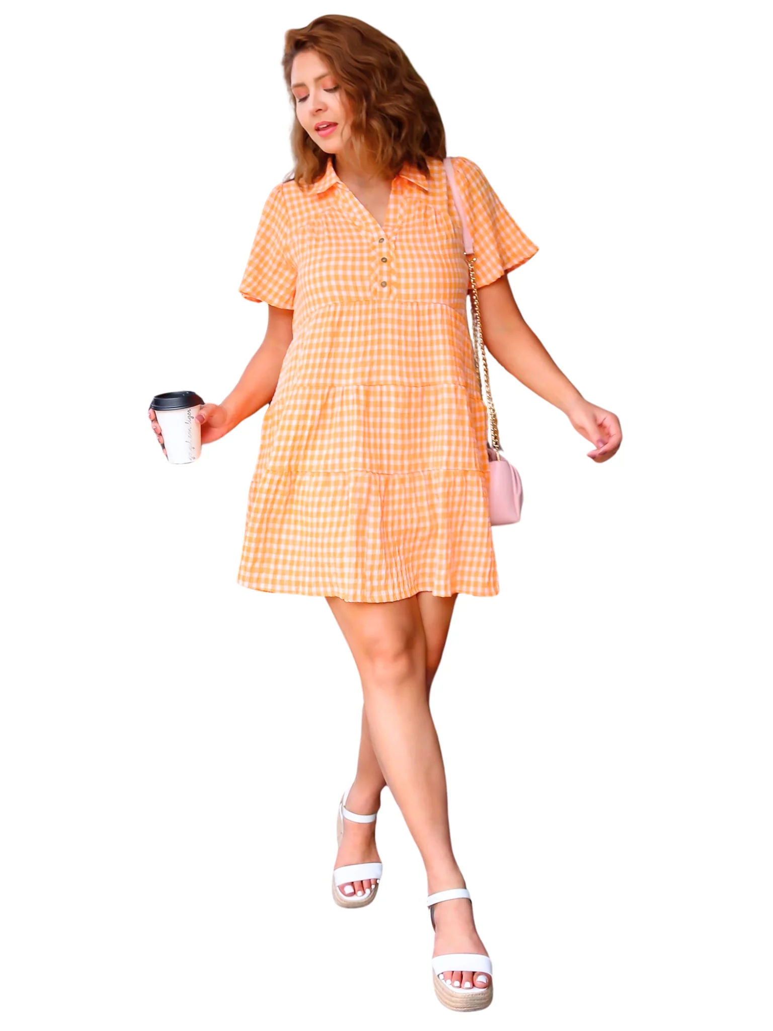 Curvy Leave it On the Field Gingham Dress - Image 2