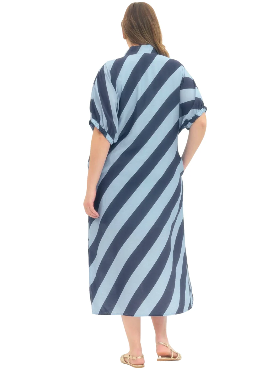 Curvy Never Hold Back Stripe Midi Dress - Image 3