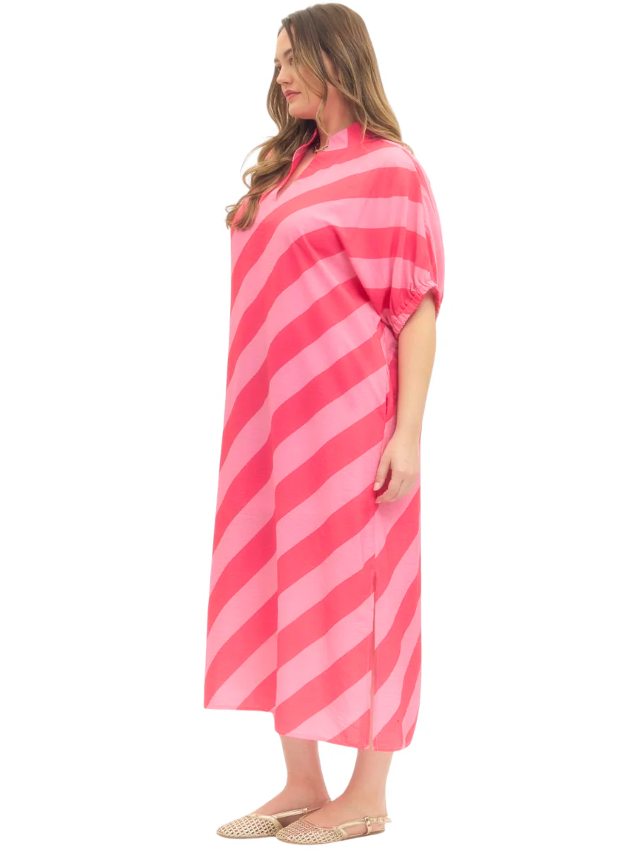 Curvy Never Hold Back Stripe Midi Dress - Image 5