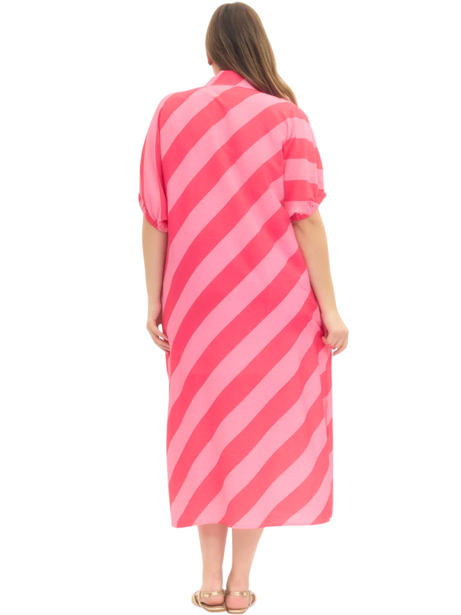 Curvy Never Hold Back Stripe Midi Dress - Image 6
