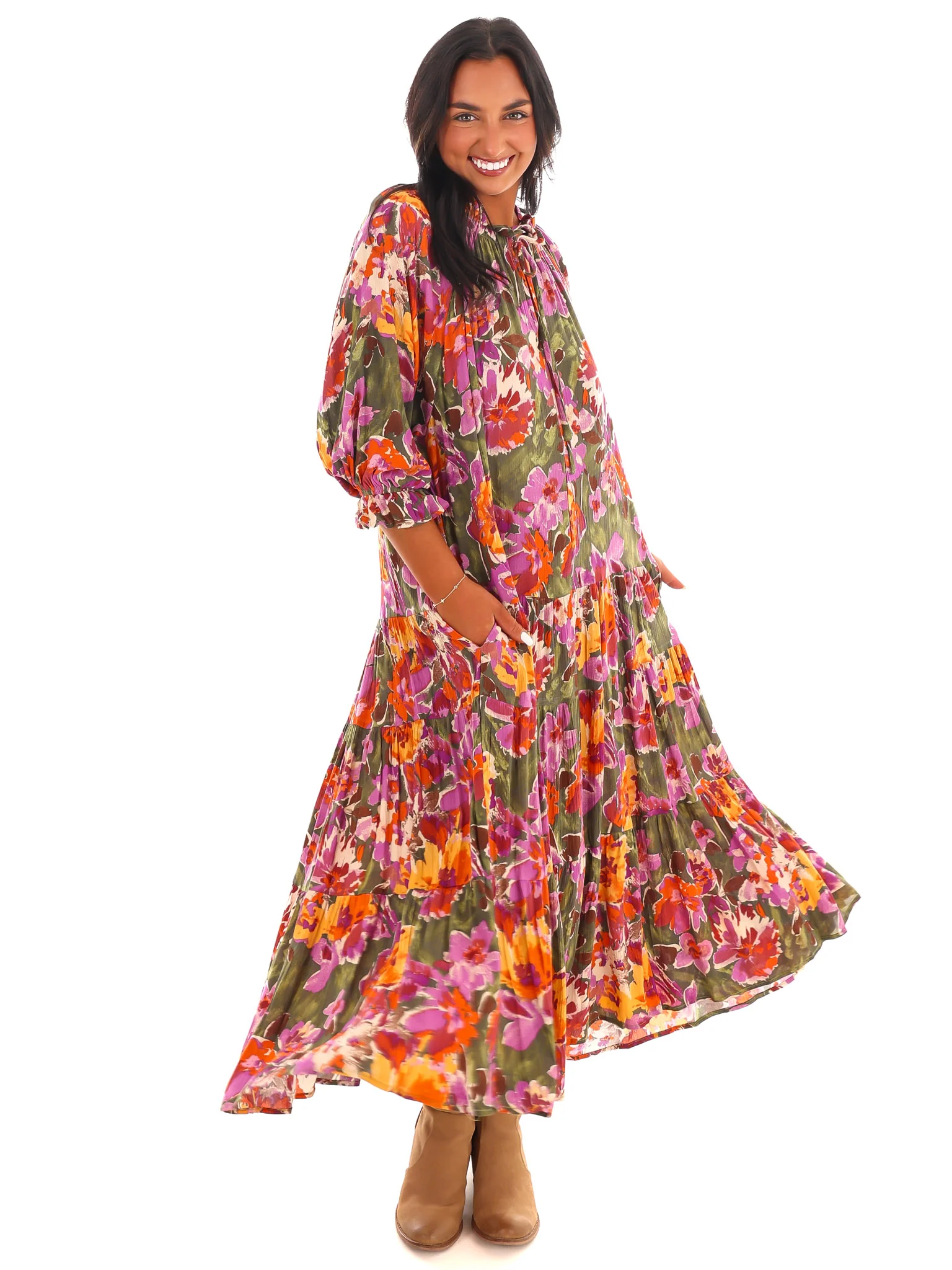 Petal Dance Floral Maxi Dress - Image 3